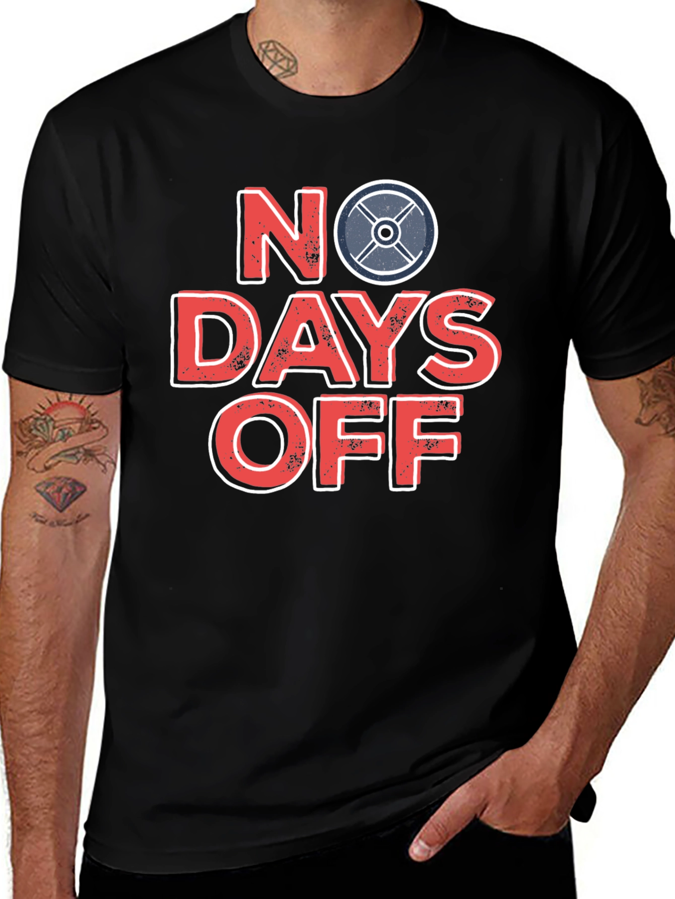 Variant 20 of No Days Off Fitness T-Shirt - Gym Motivation