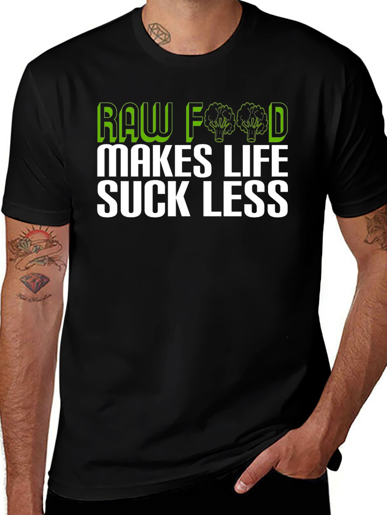 Variant 10 of Raw Food Makes Life Suck Less T-Shirt