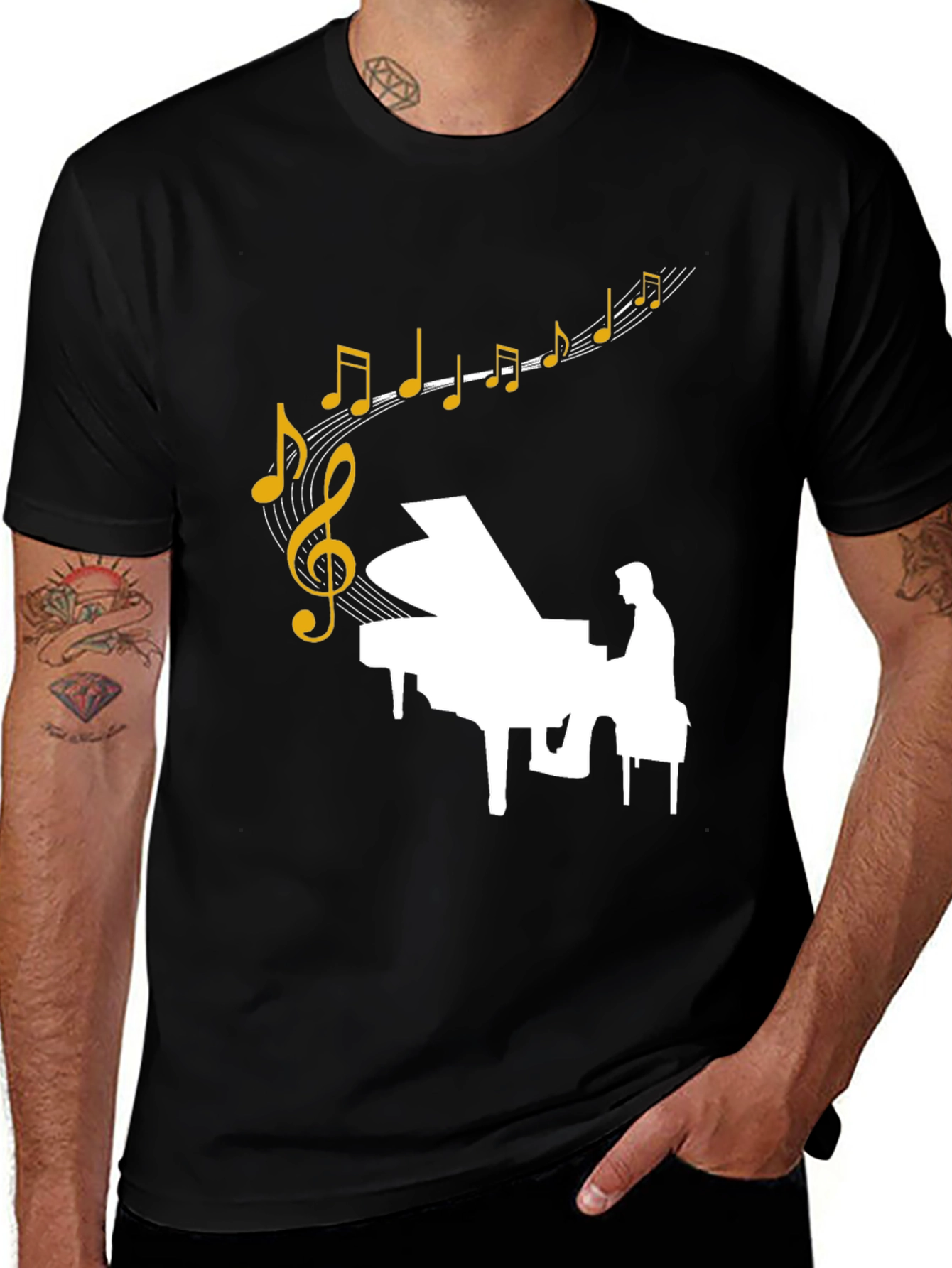 Variant 9 of Musical Piano Graphic T-Shirt