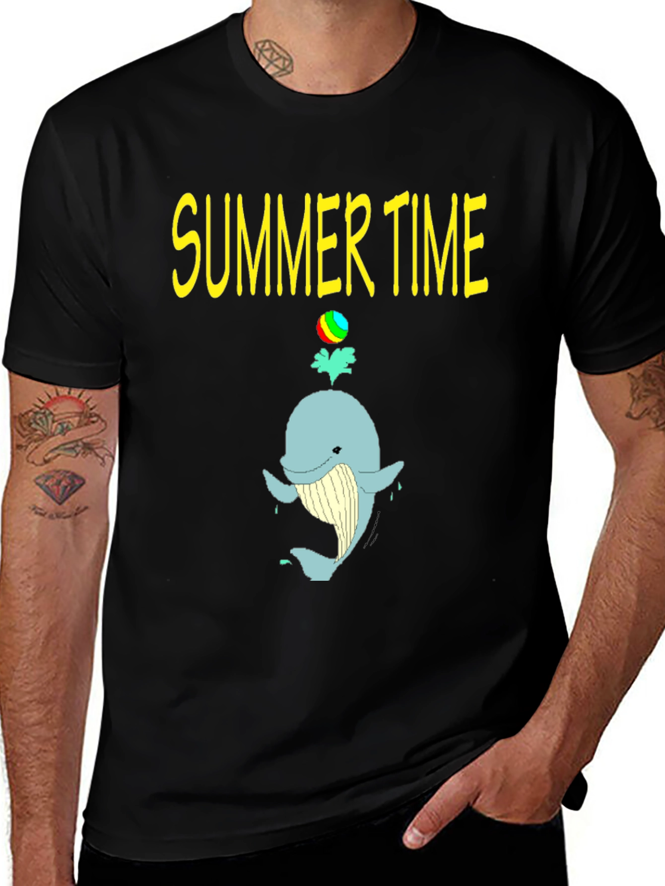 Variant 17 of Summer Time Whale Graphic Tee