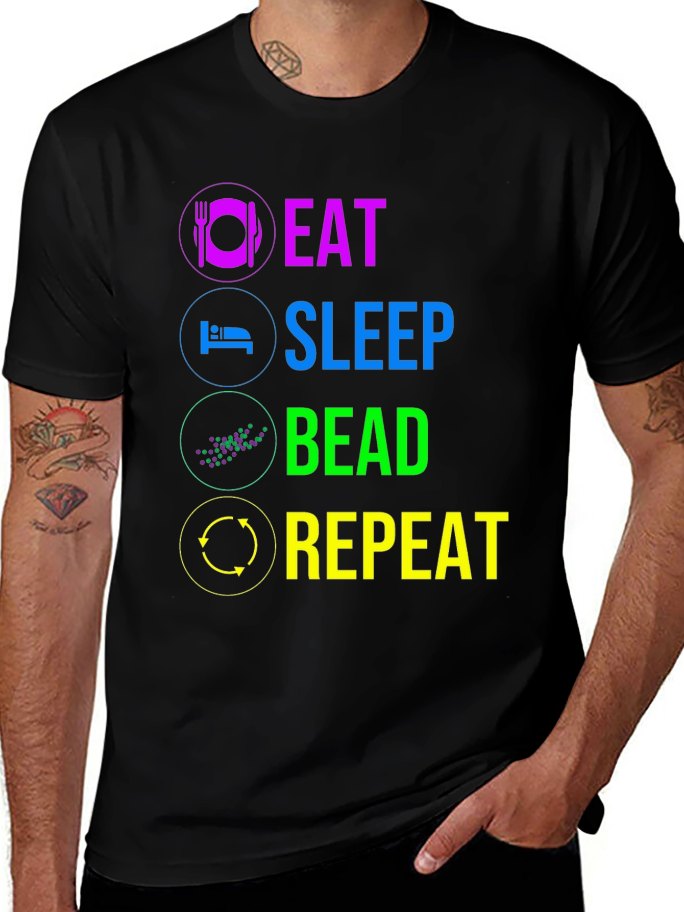 Eat Sleep Bead Repeat T-Shirt