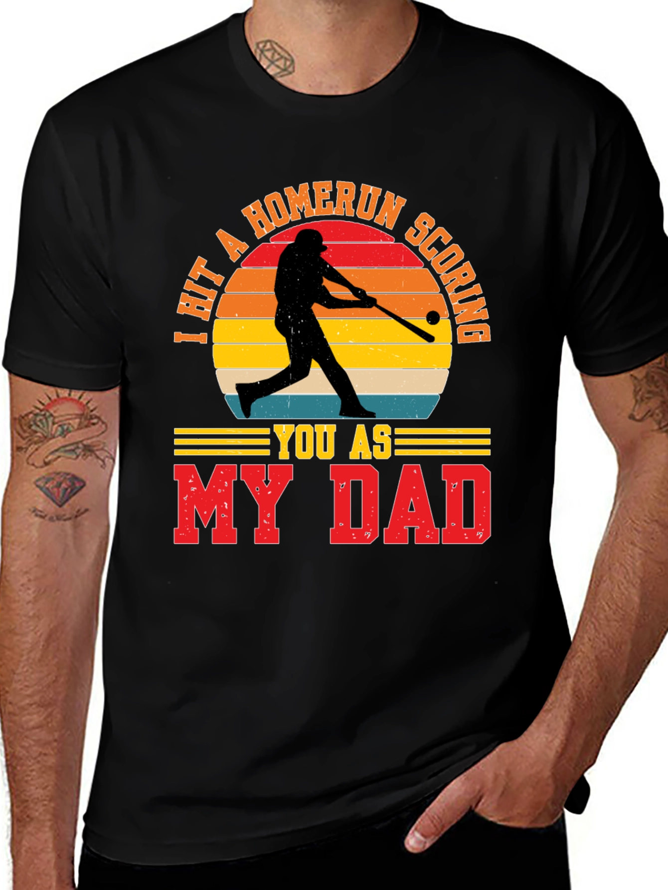 Variant 8 of I Hit A Homerun Scoring You As My Dad T-Shirt