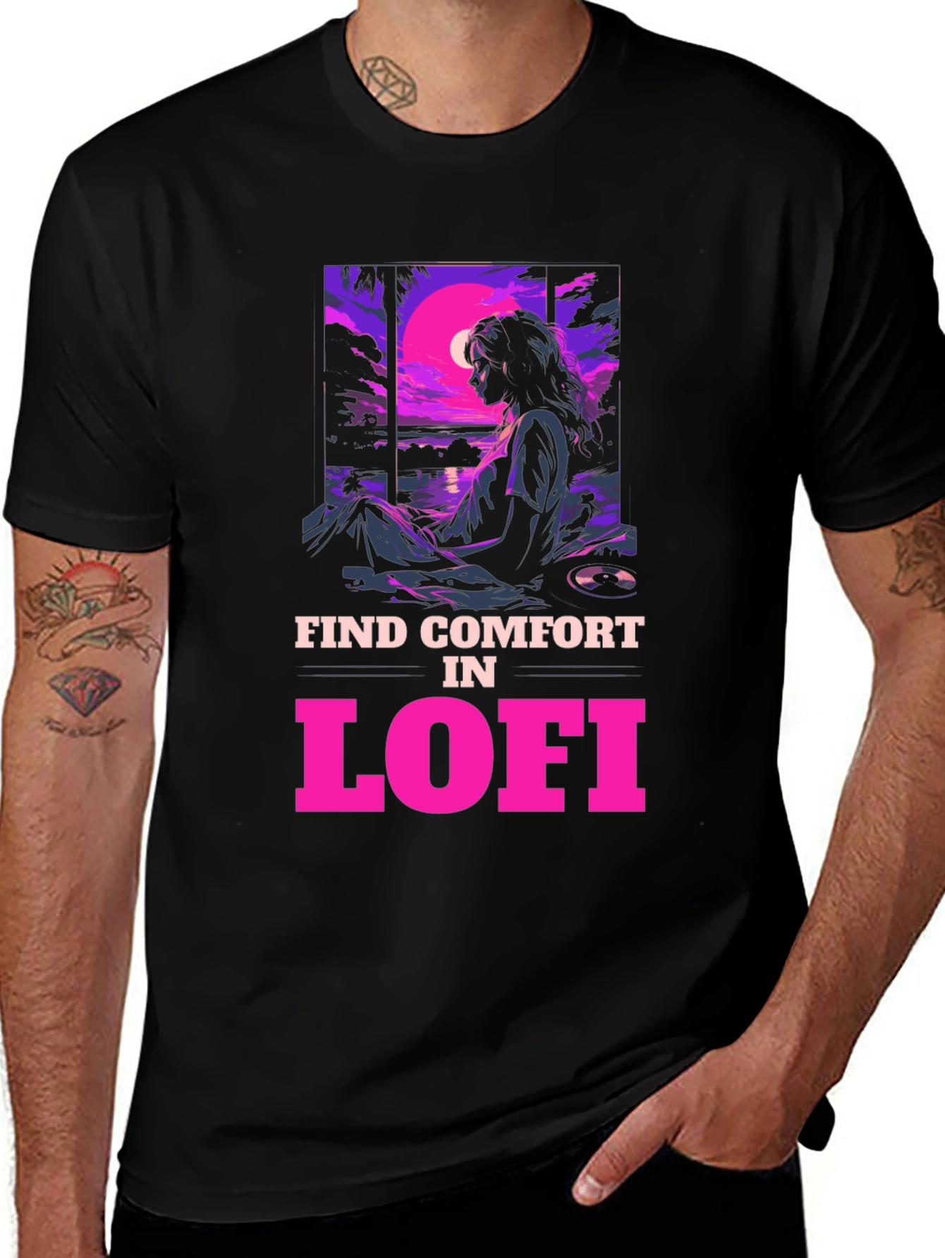 Variant 13 of Lofi Comfort Graphic Tee - Chill Vibes