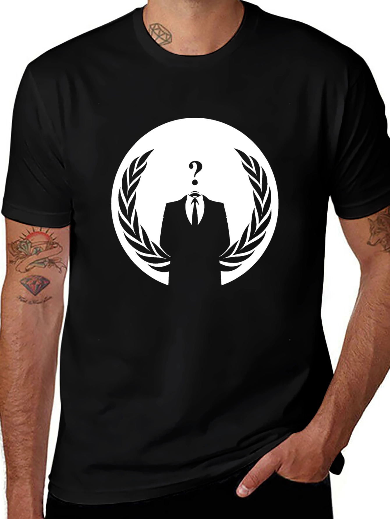 Variant 20 of Anonymous Question Mark T-Shirt - Black