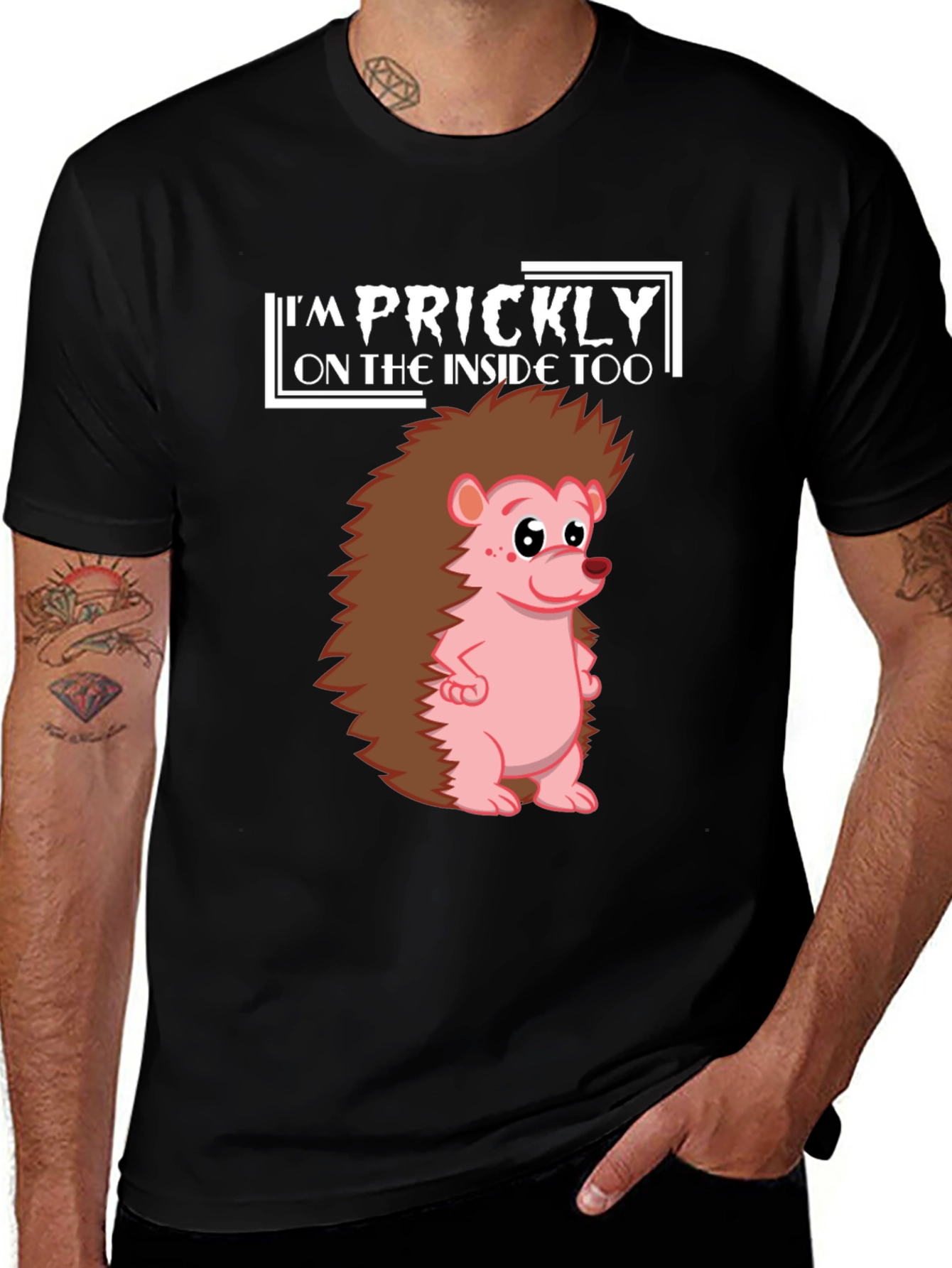 Variant 2 of Prickly Inside Too Hedgehog Graphic Tee