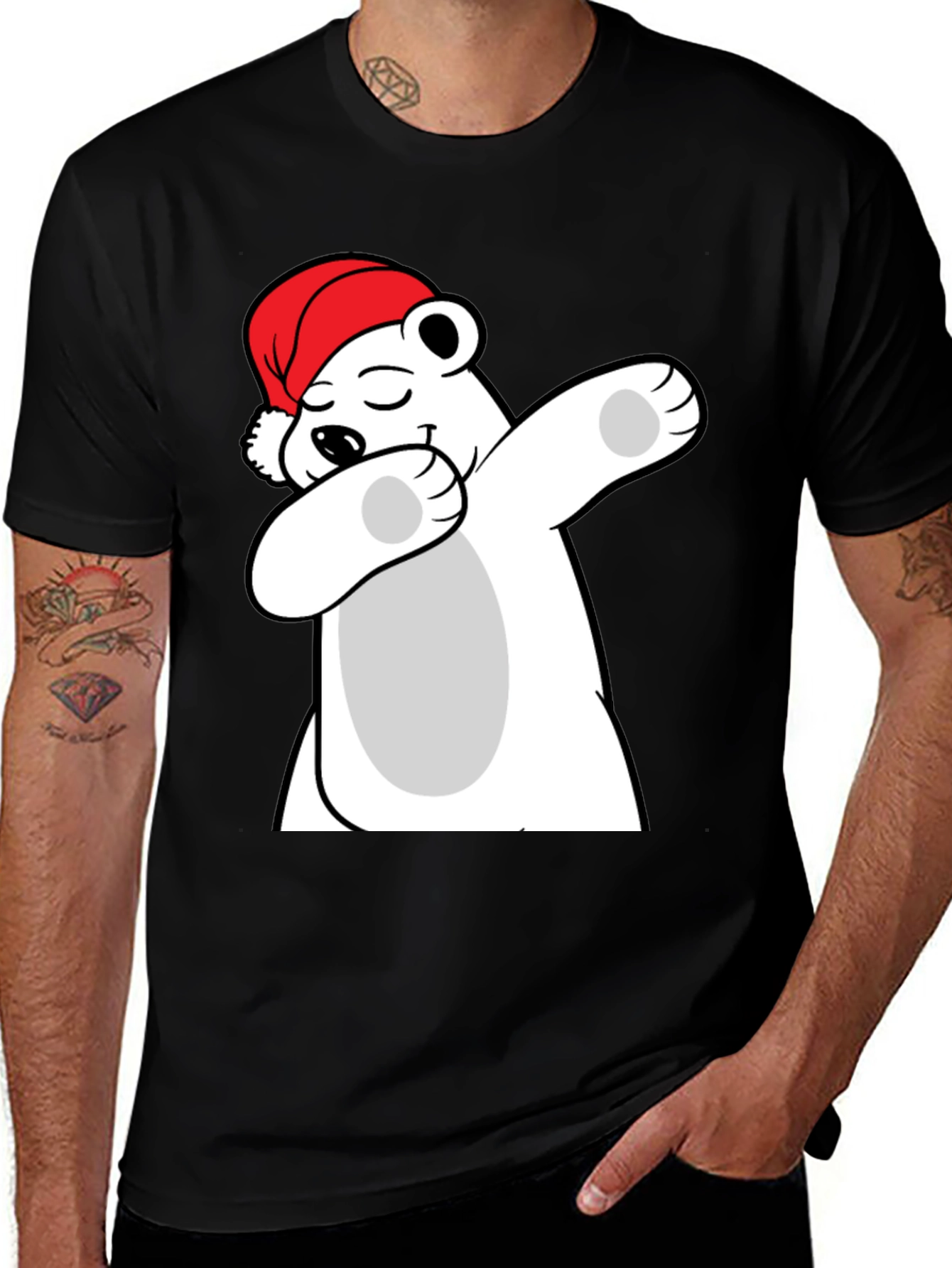 Dabbing Santa Bear Holiday T-Shirt