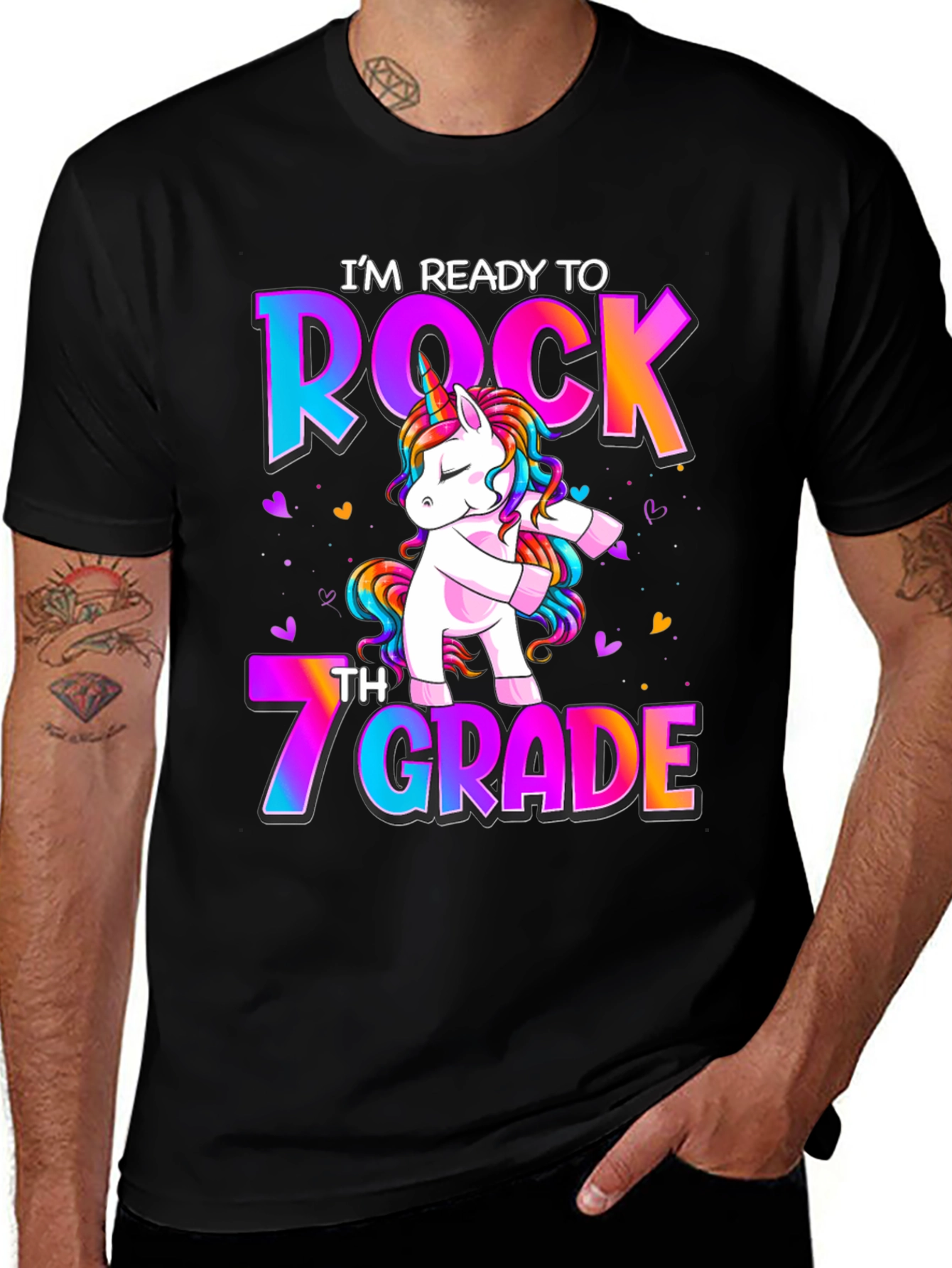 Ready to Rock 7th Grade Unicorn T-Shirt