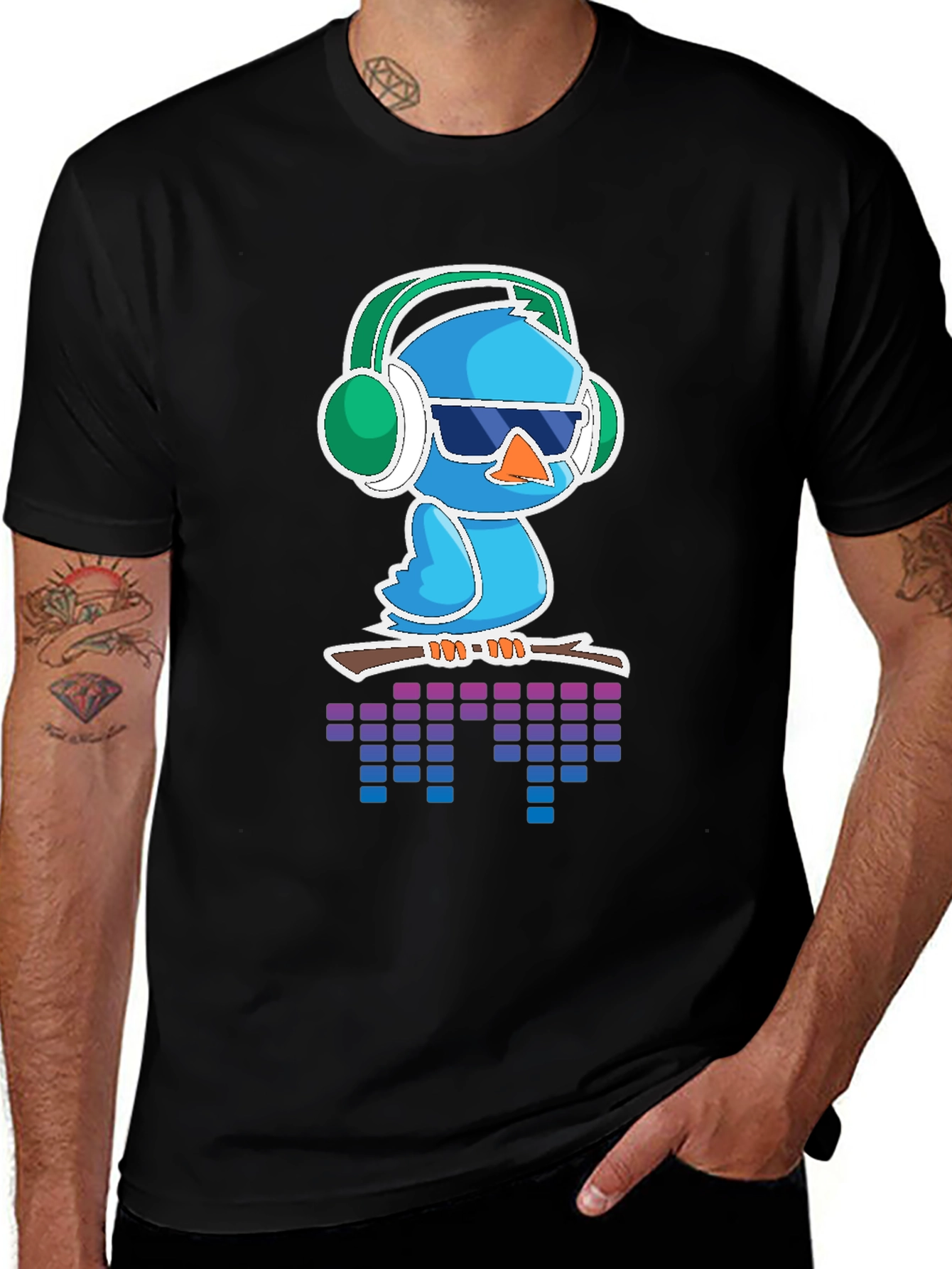Variant 13 of Cool Bird Graphic Tee - Music Lover Shirt