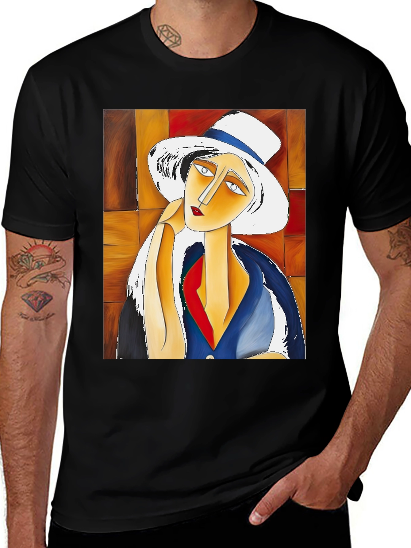 Variant 4 of Abstract Art Woman T-Shirt - Unique Graphic Tee
