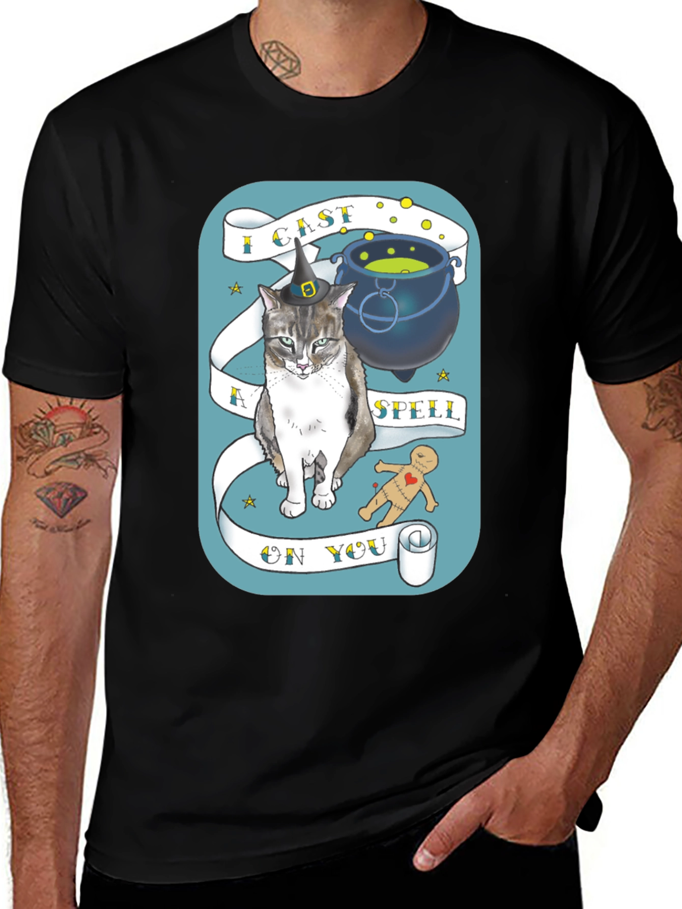 Variant 12 of I Cast a Spell On You Cat Graphic T-Shirt
