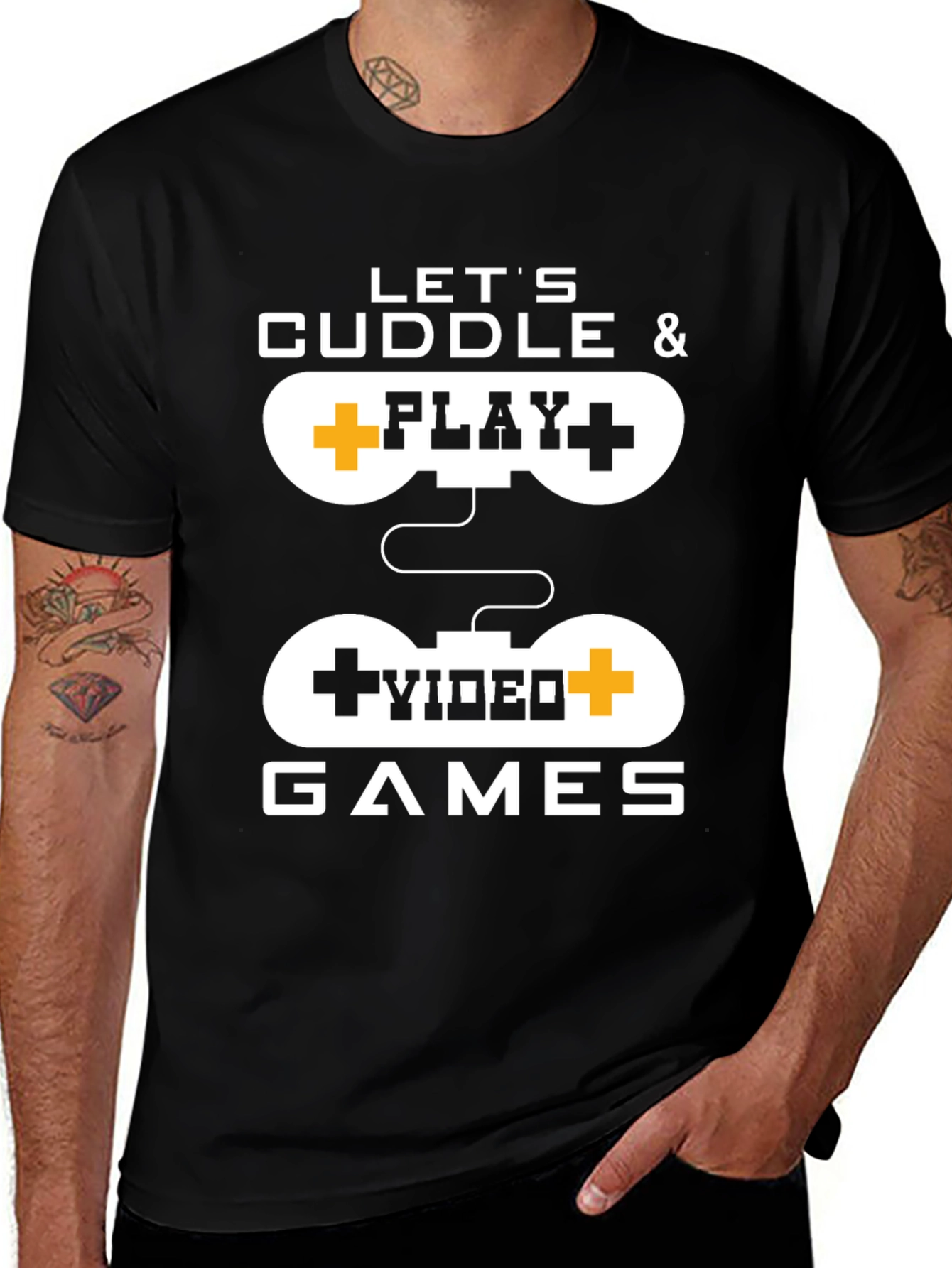 Variant 19 of Let's Cuddle and Play Video Games T-Shirt