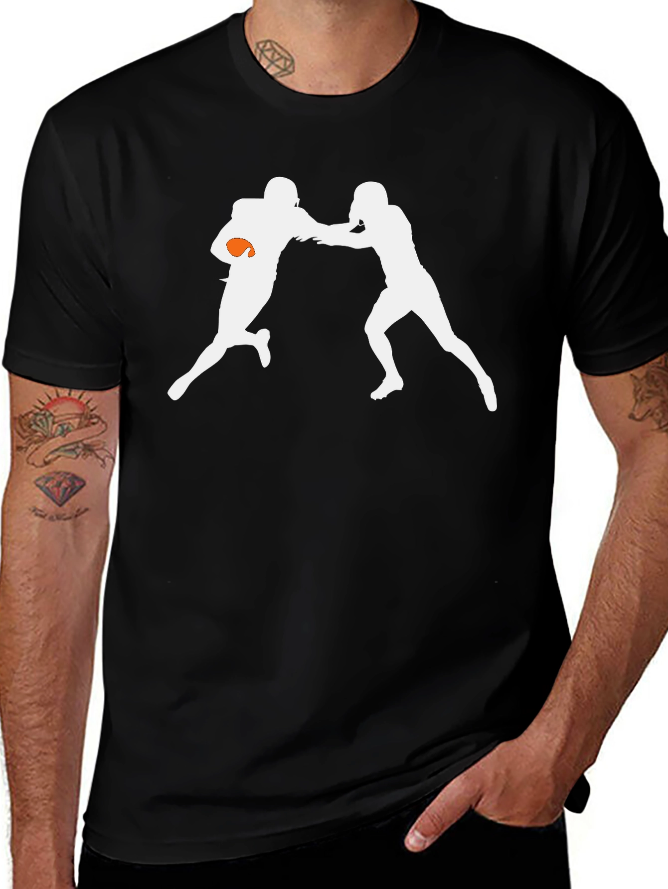 Variant 21 of Football Players Black Graphic Tee