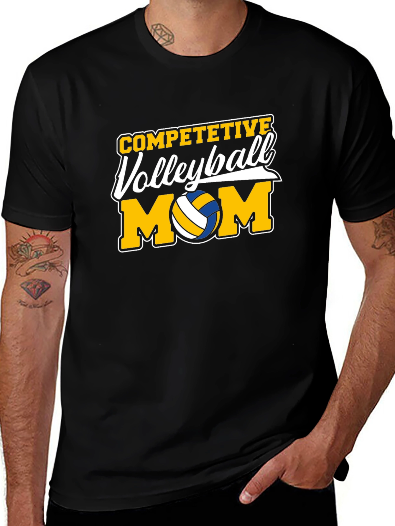 Variant 14 of Competitive Volleyball Mom T-Shirt