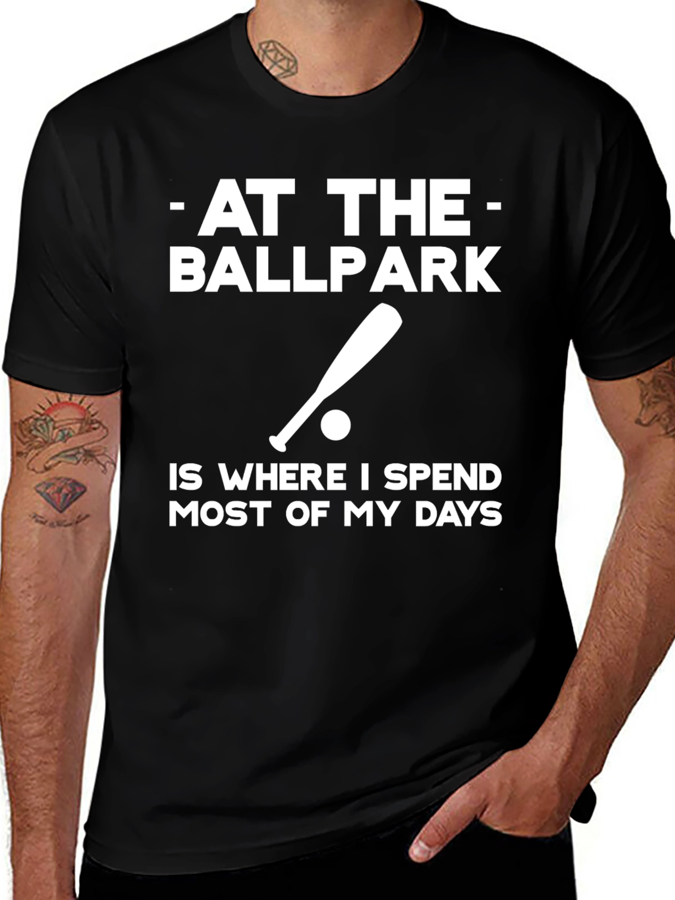 Variant 7 of At The Ballpark T-Shirt: Baseball Fan Tee