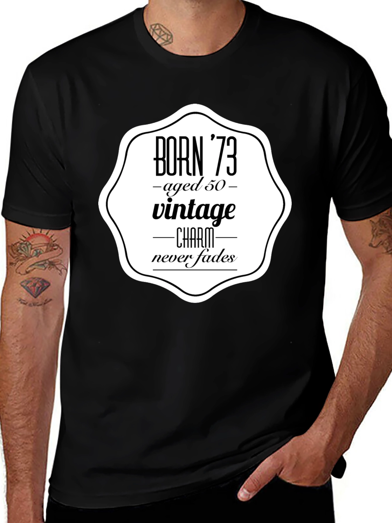 Variant 28 of Born in '73 Vintage Charm Graphic Tee