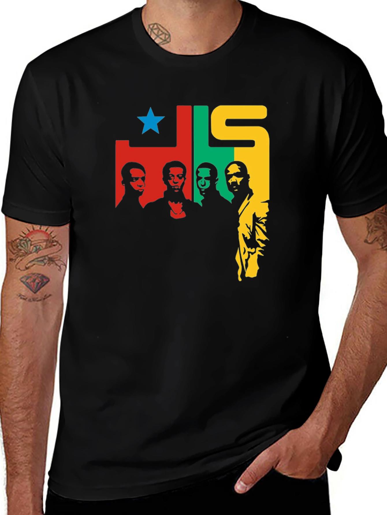 JLS Band Silhouette Black T-Shirt