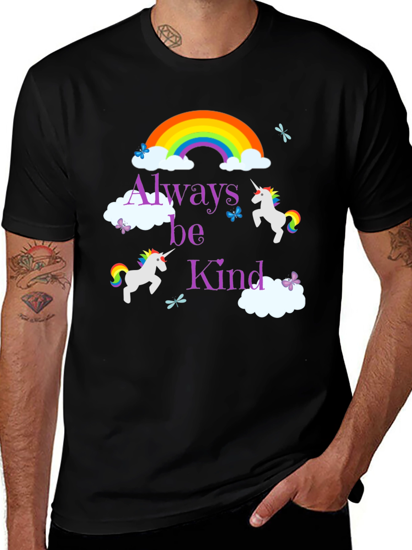Variant 17 of Always Be Kind Unicorn Rainbow T-Shirt