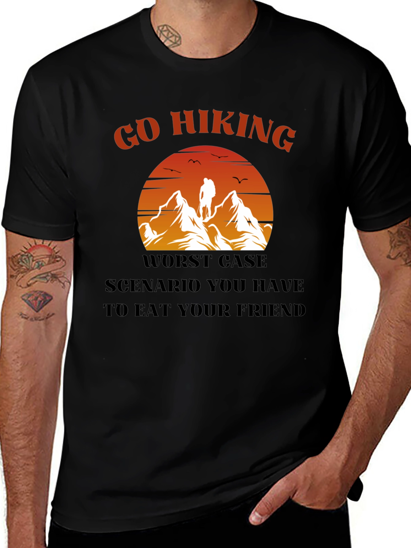 Variant 11 of Go Hiking Eat Your Friend Graphic Tee