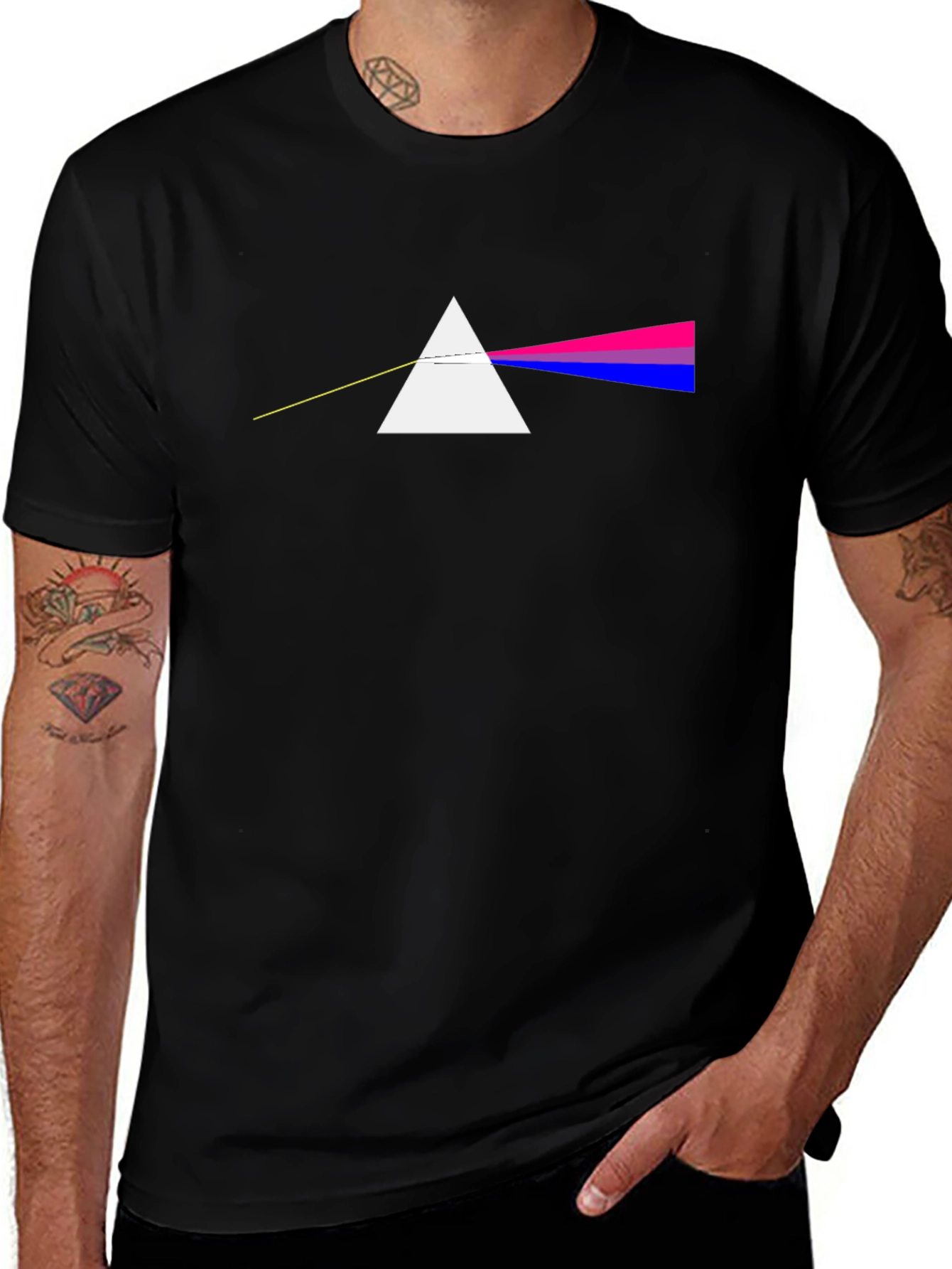 Variant 18 of Bisexual Pride Dark Side of the Moon T-Shirt
