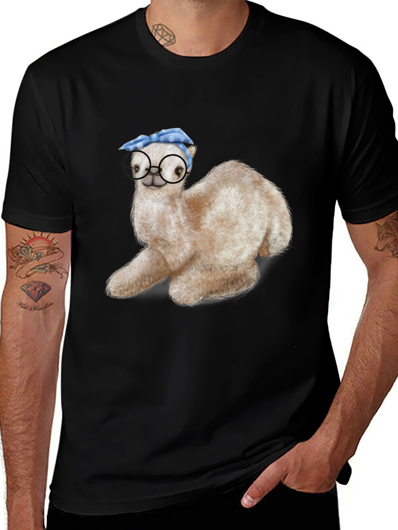 Variant 10 of Quirky Llama Tee - Geek Chic Animal Lover Shirt