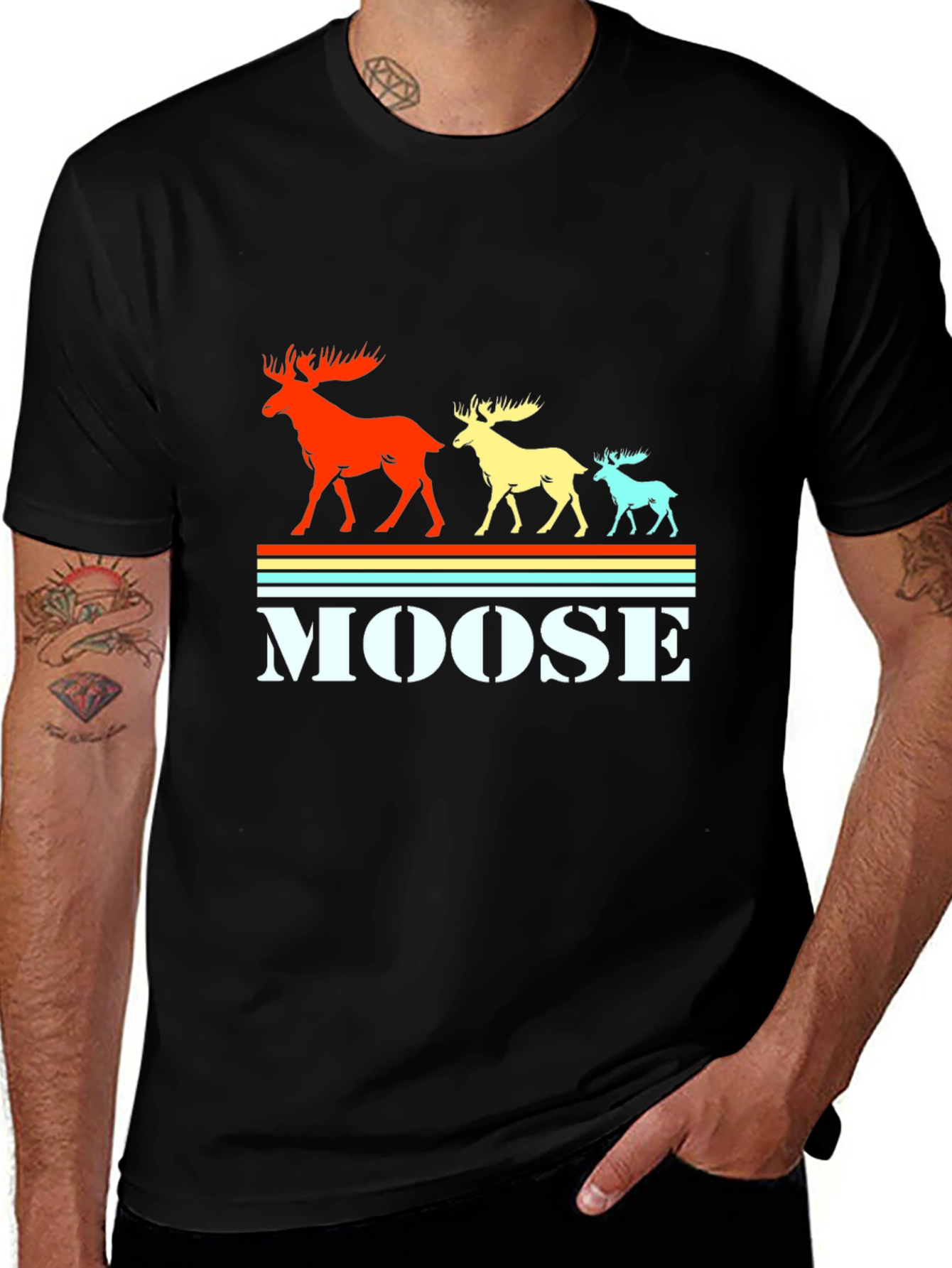 Variant 13 of Retro Moose T-Shirt