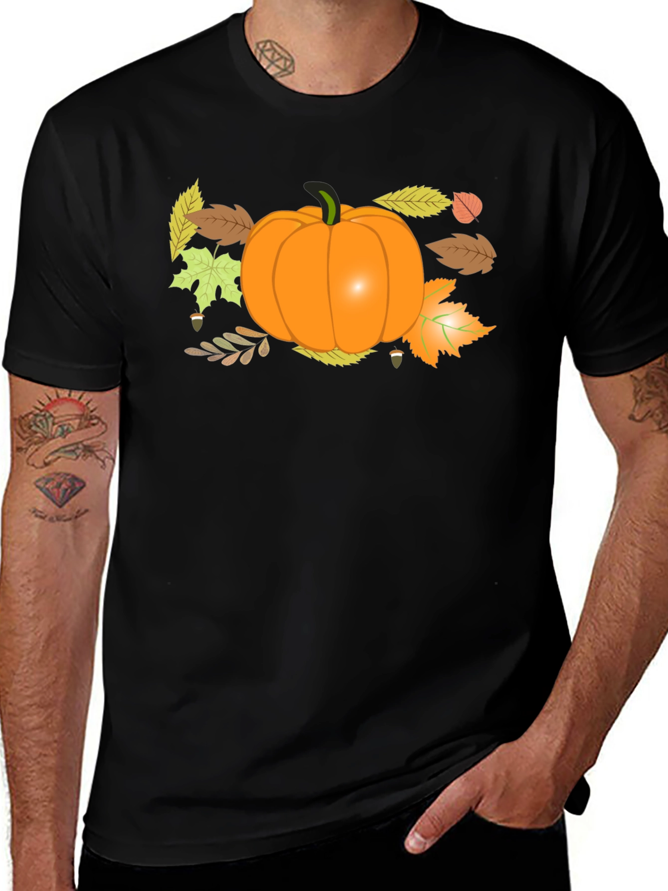 Variant 17 of Autumn Pumpkin T-Shirt - Fall Harvest Design