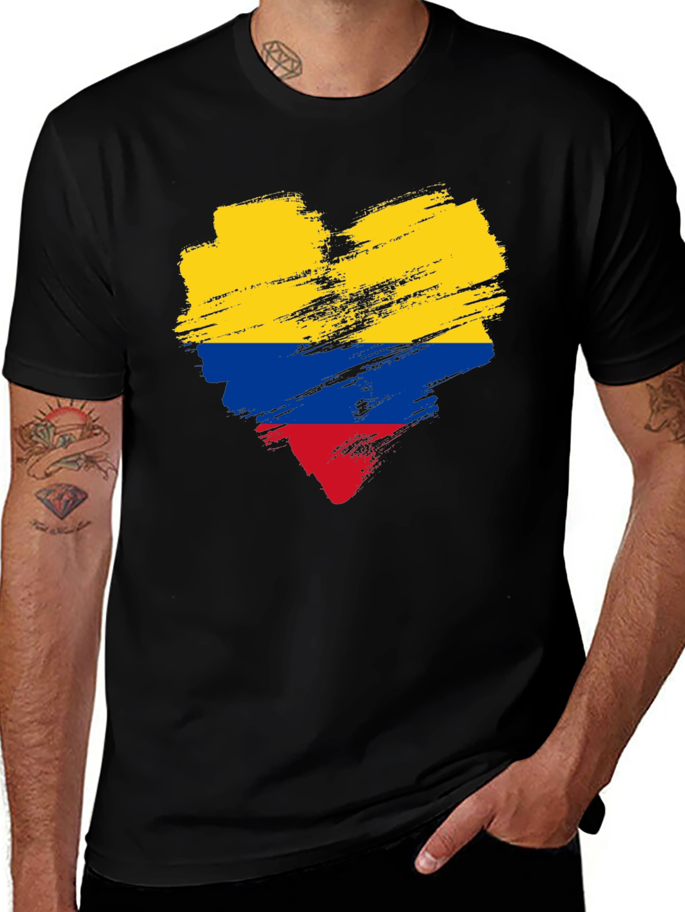 Variant 12 of Colombian Flag Heart T-Shirt