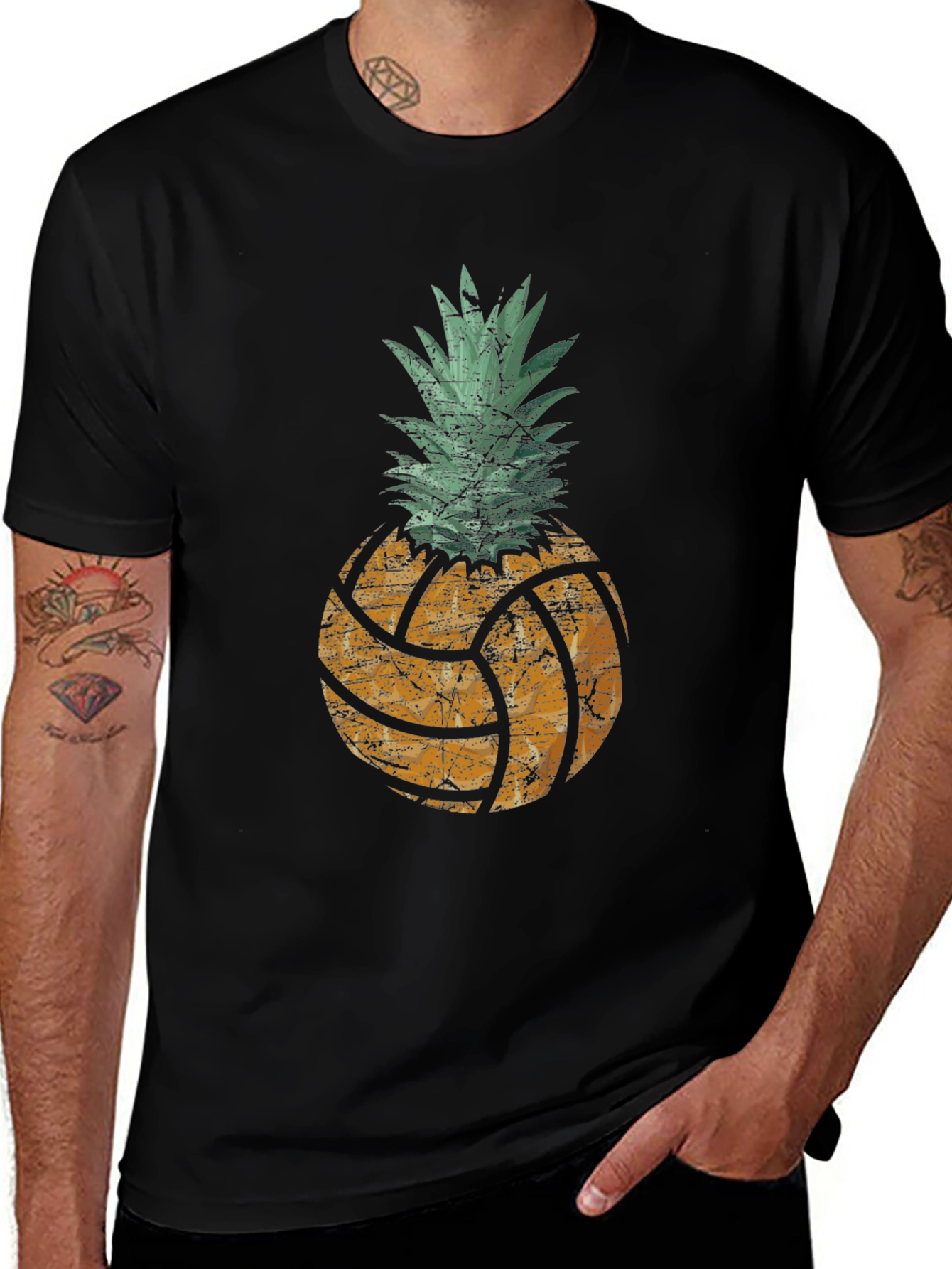 Variant 10 of Pineapple Volleyball Graphic T-Shirt