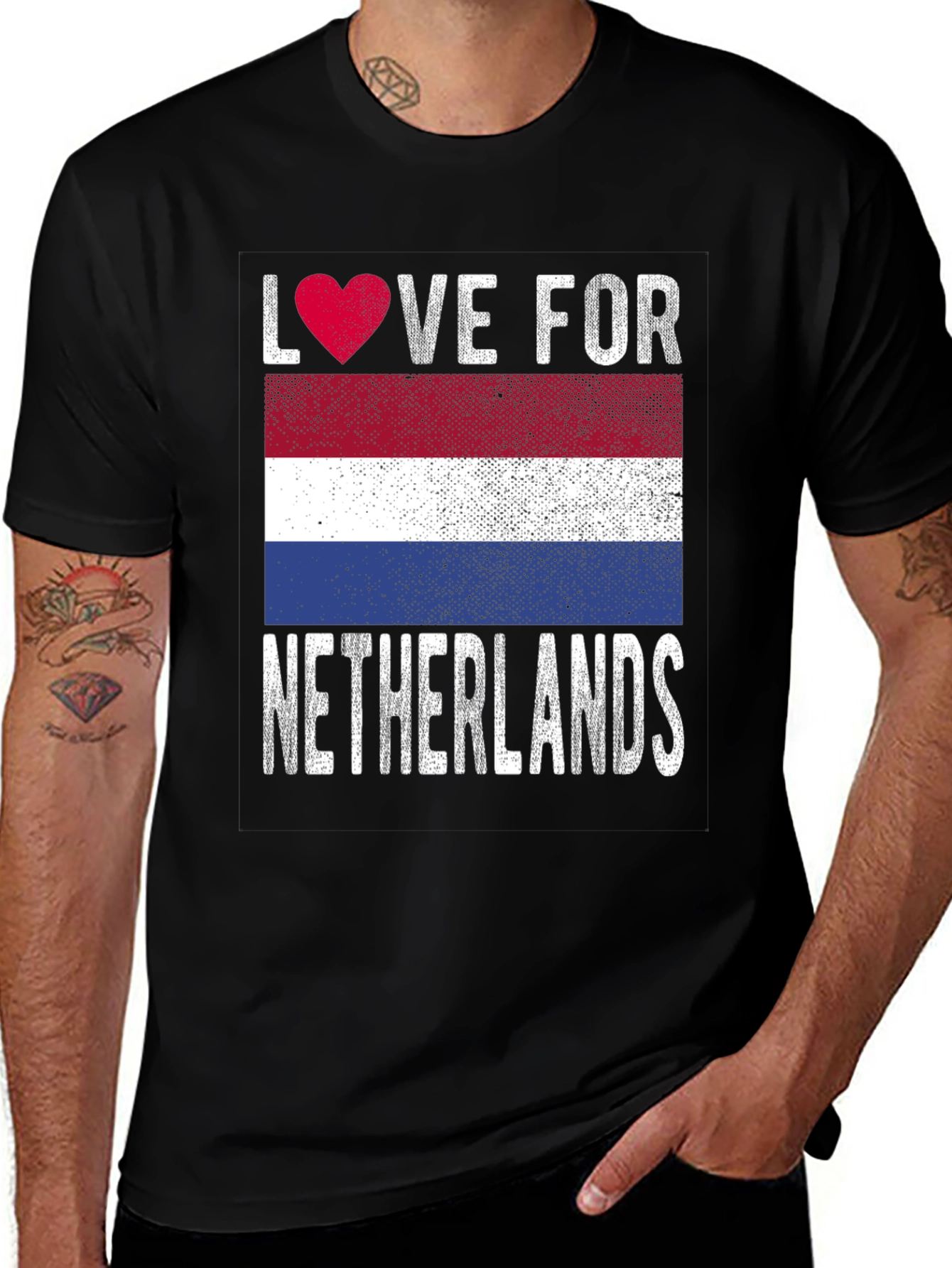 Variant 3 of Love for Netherlands T-Shirt, Flag Heart Design