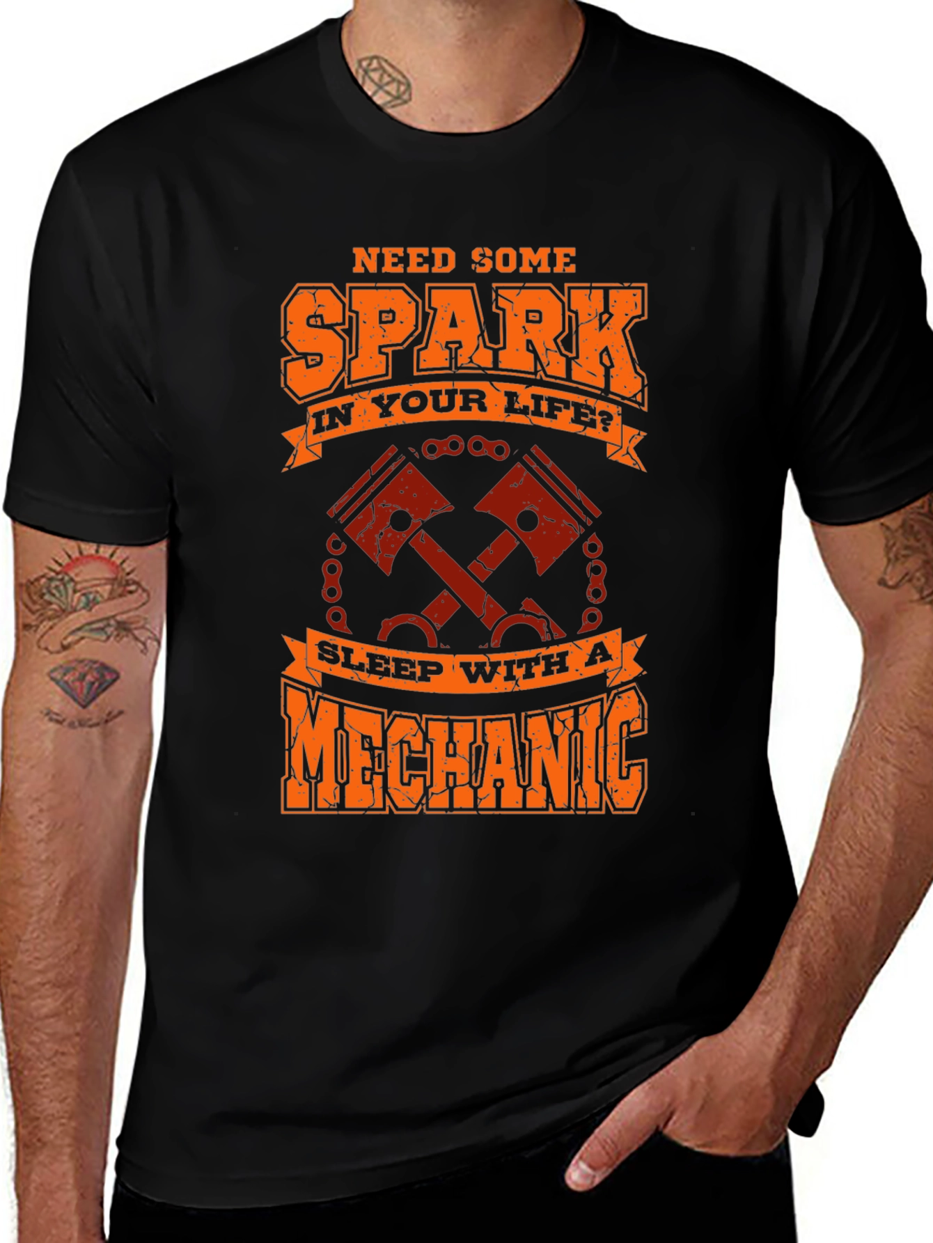 Variant 8 of Need Some Spark? Mechanic T-Shirt