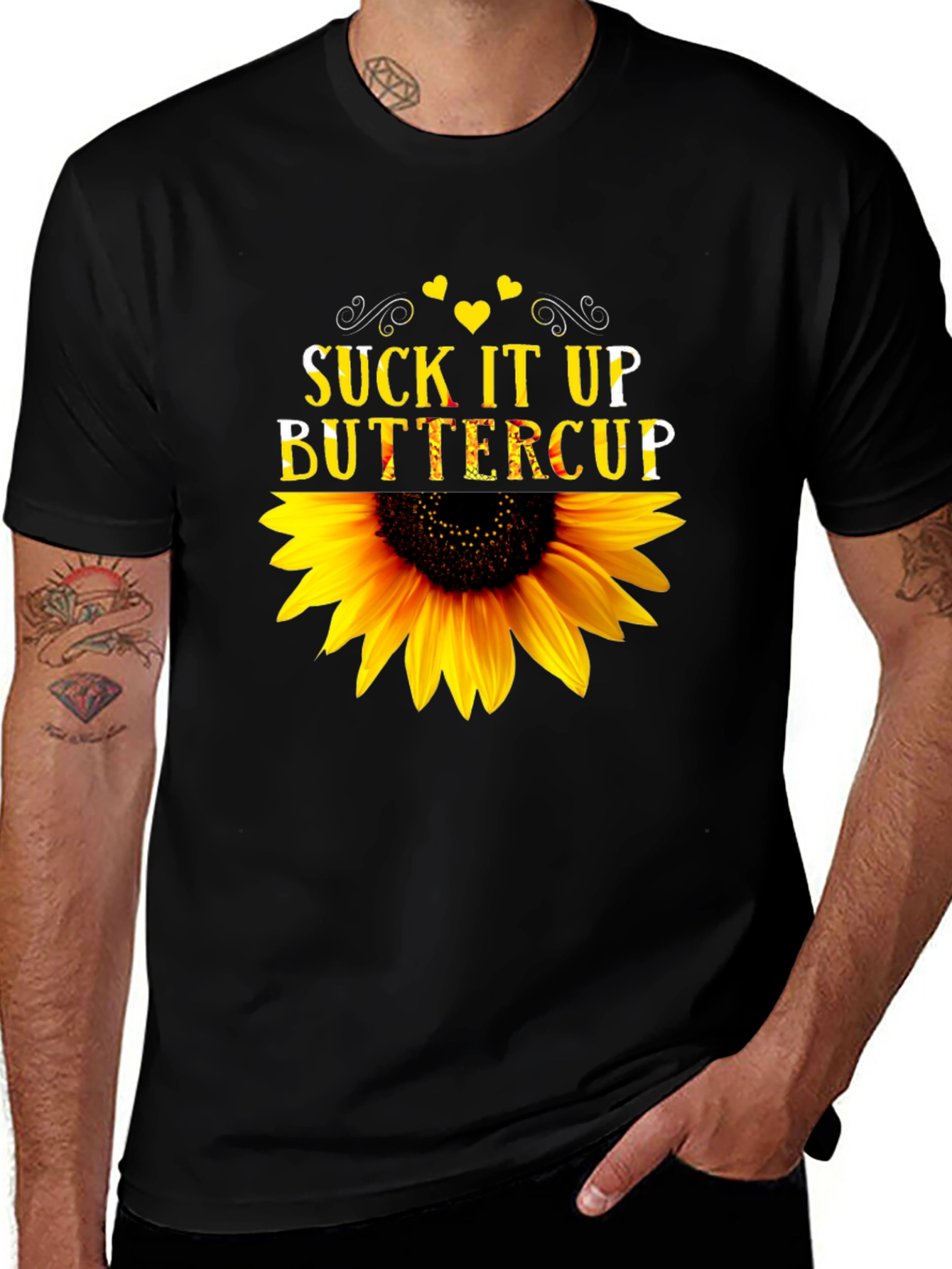 Suck It Up Buttercup Sunflower Graphic T-Shirt