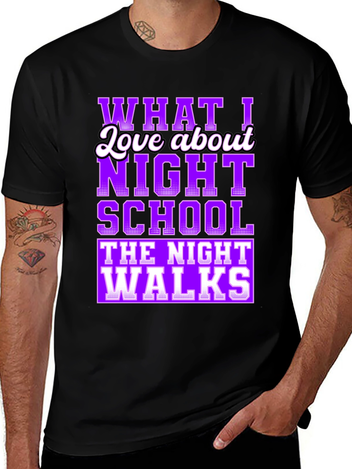 Variant 30 of Night School Graphic T-Shirt - Humorous Tee