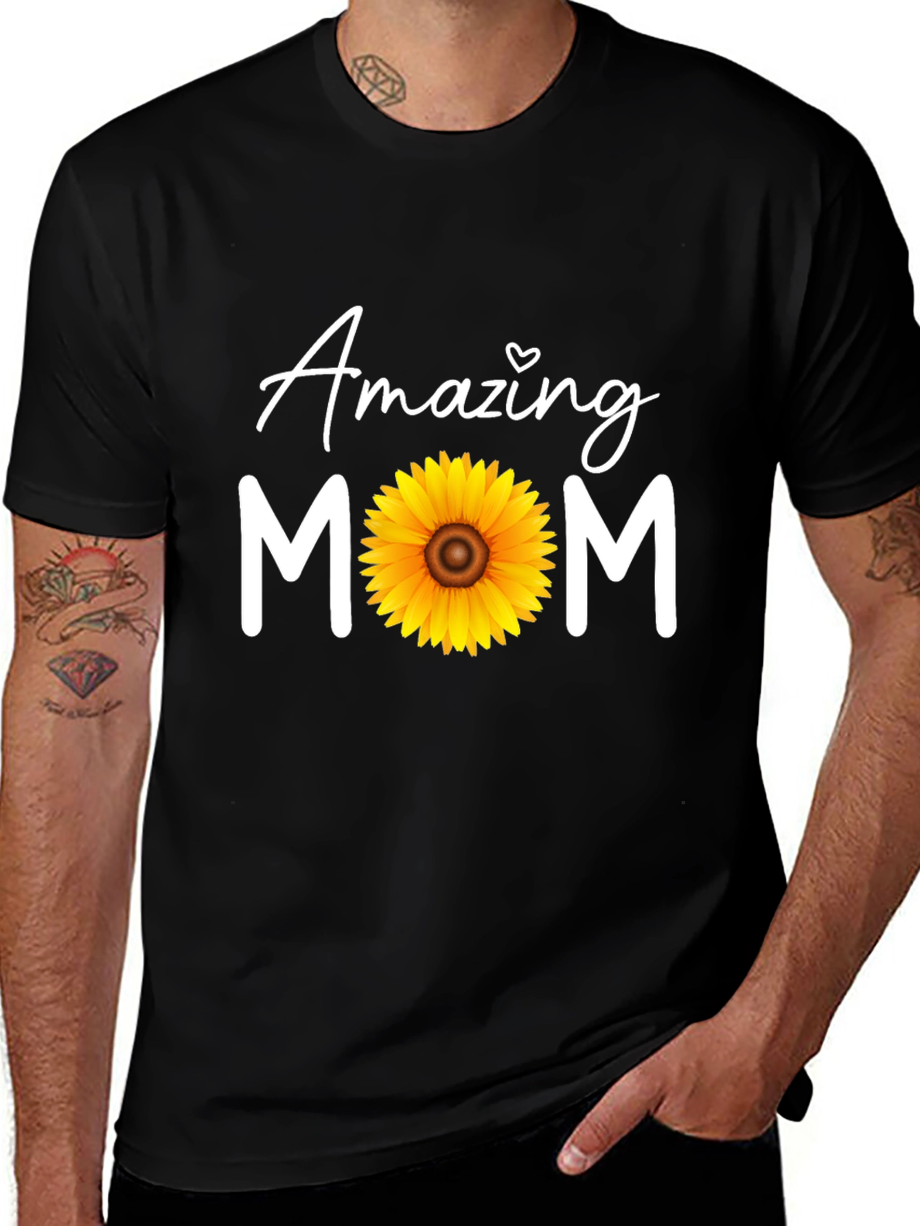 Variant 5 of Amazing Mom Sunflower Graphic T-Shirt