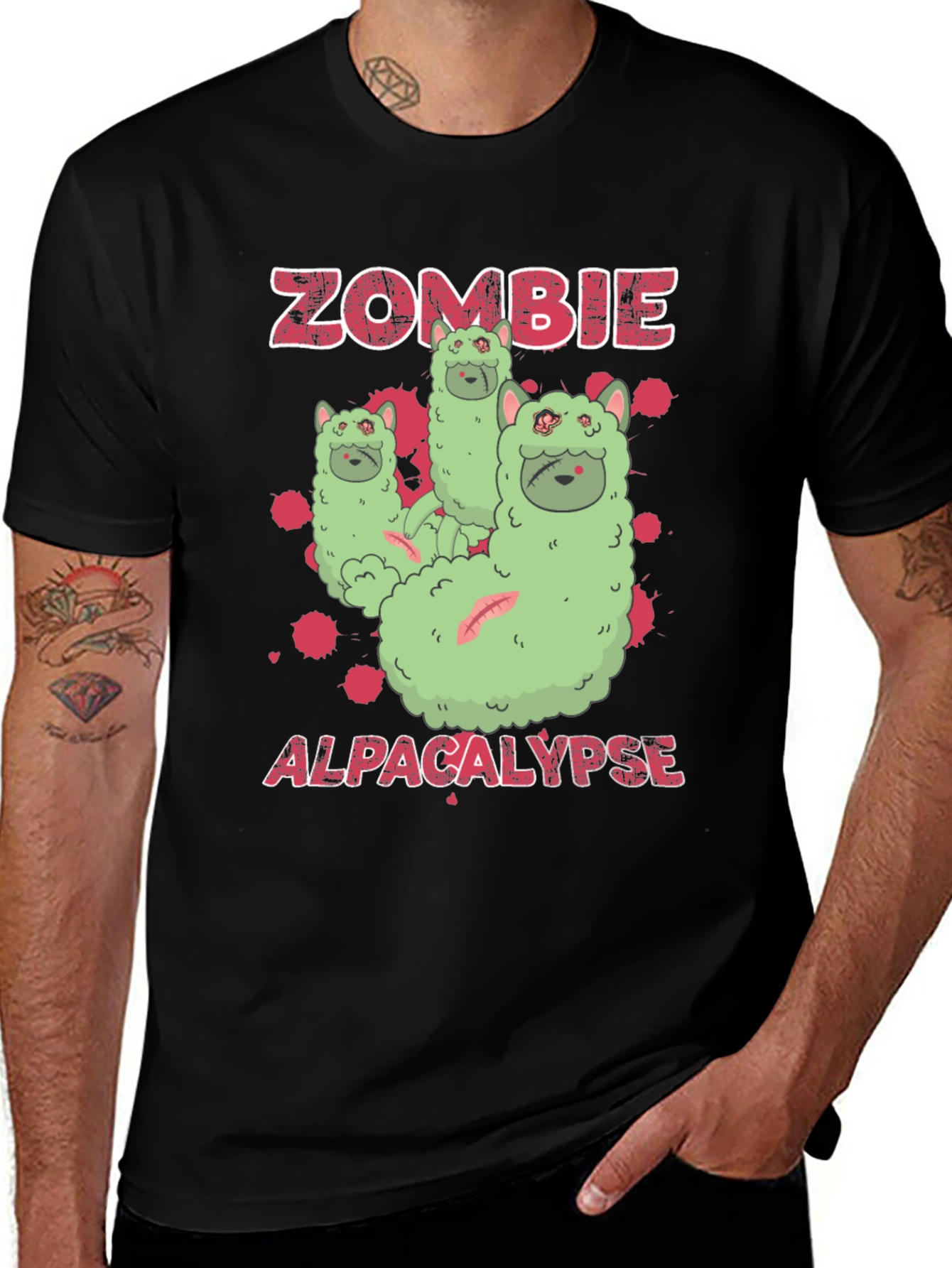Zombie Alpacalypse Graphic Tee