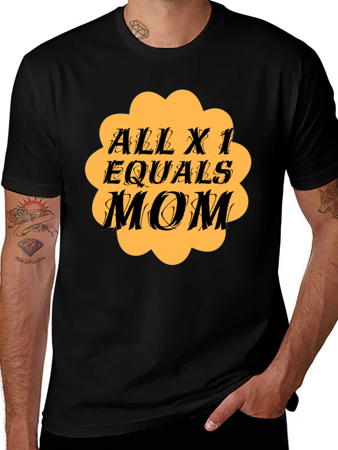 Variant 2 of All X 1 Equals Mom Black T-Shirt