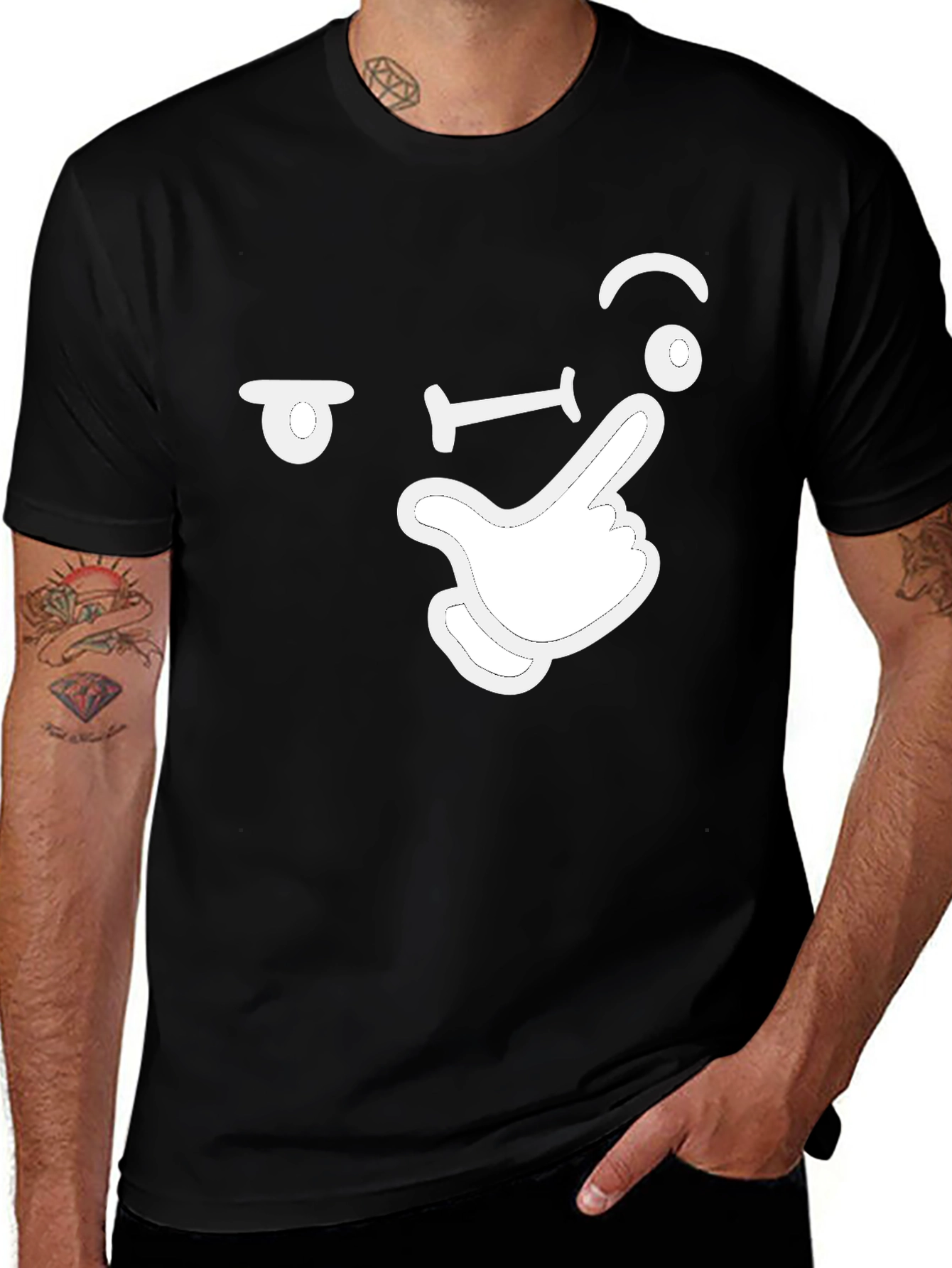 Variant 19 of Shhh! Funny Silent Gesture Graphic T-Shirt
