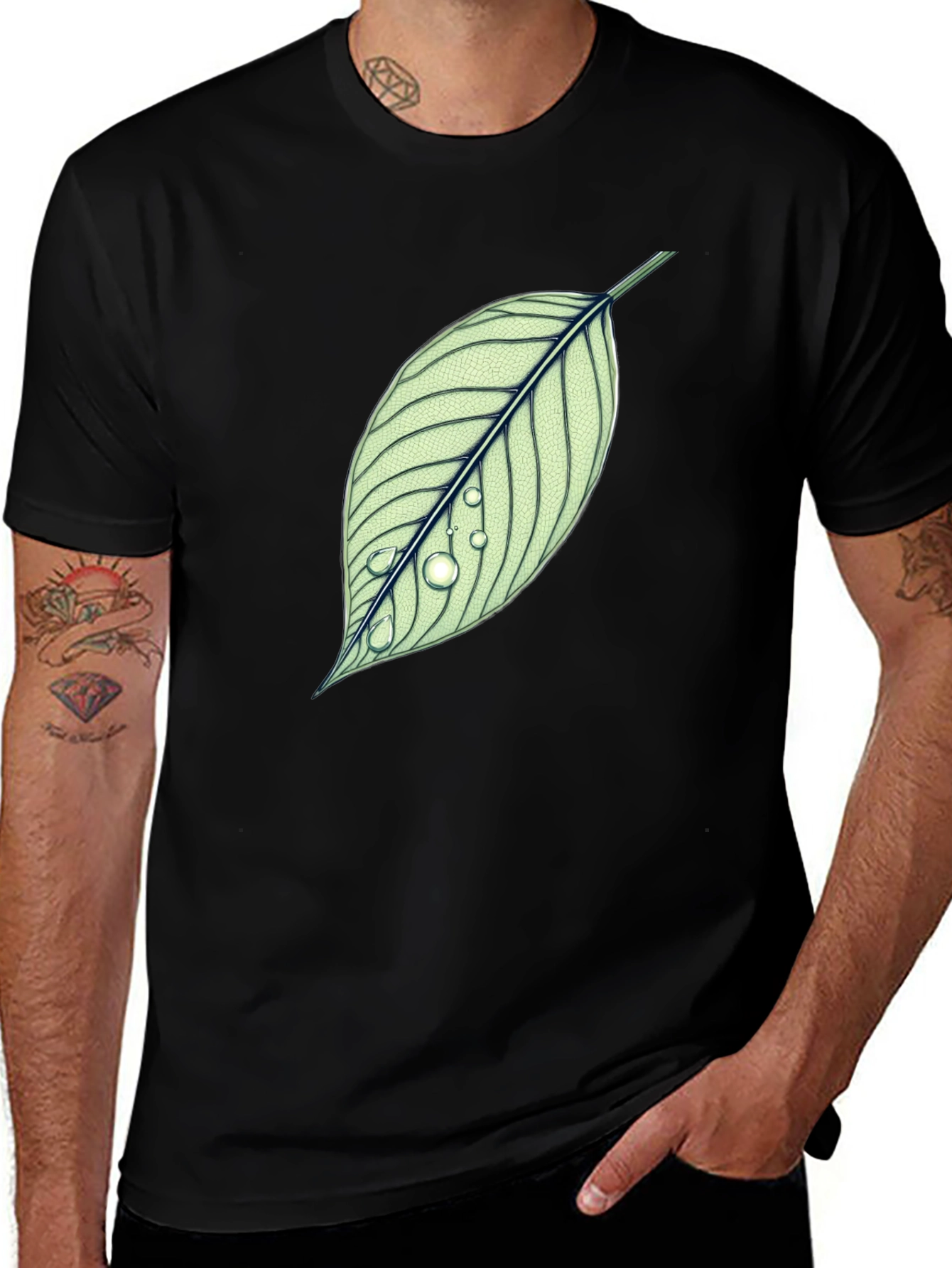 Variant 2 of Leaf T-Shirt - Nature Inspired Graphic Tee