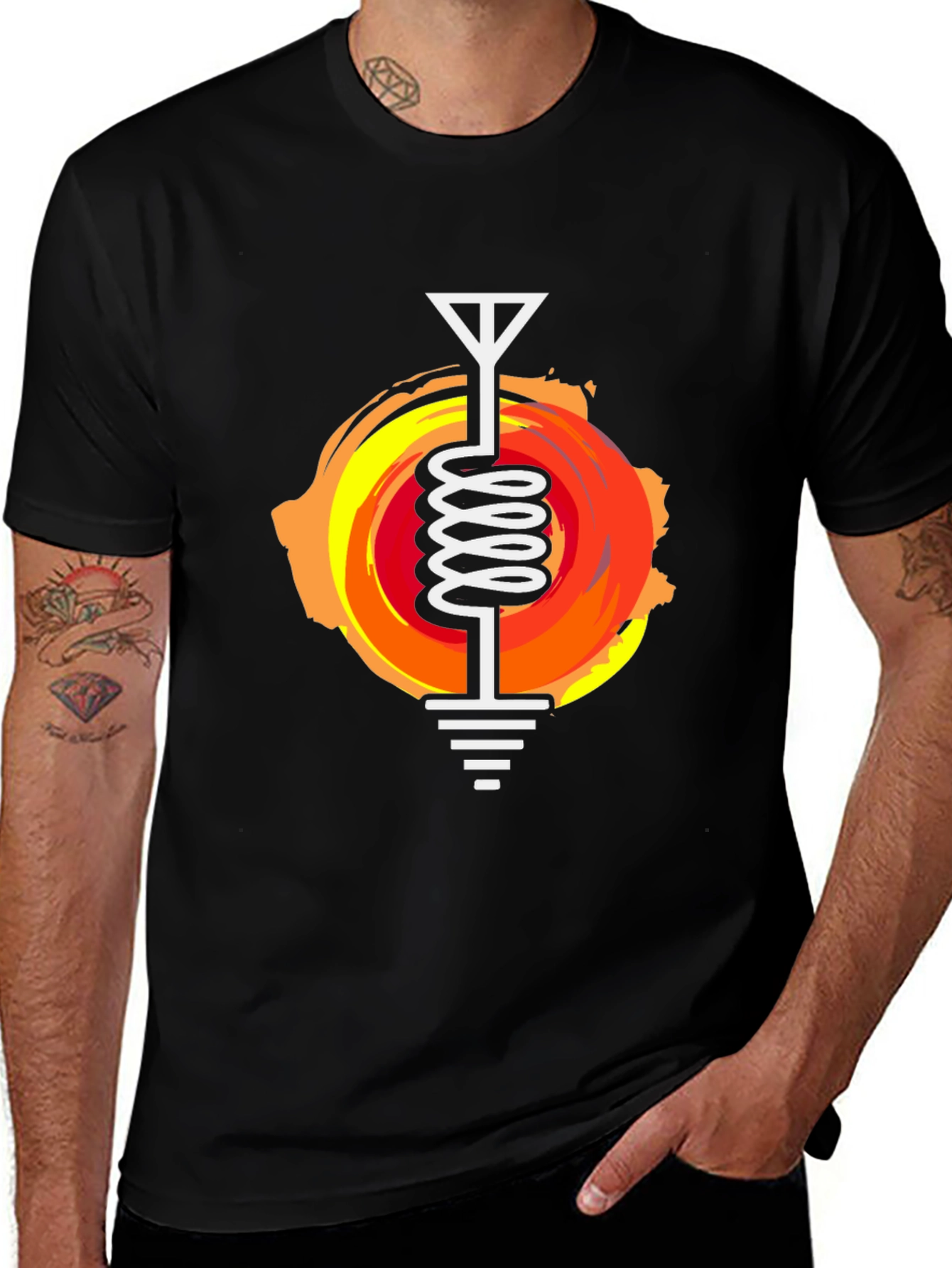 Variant 17 of Antenna Coil Graphic T-Shirt