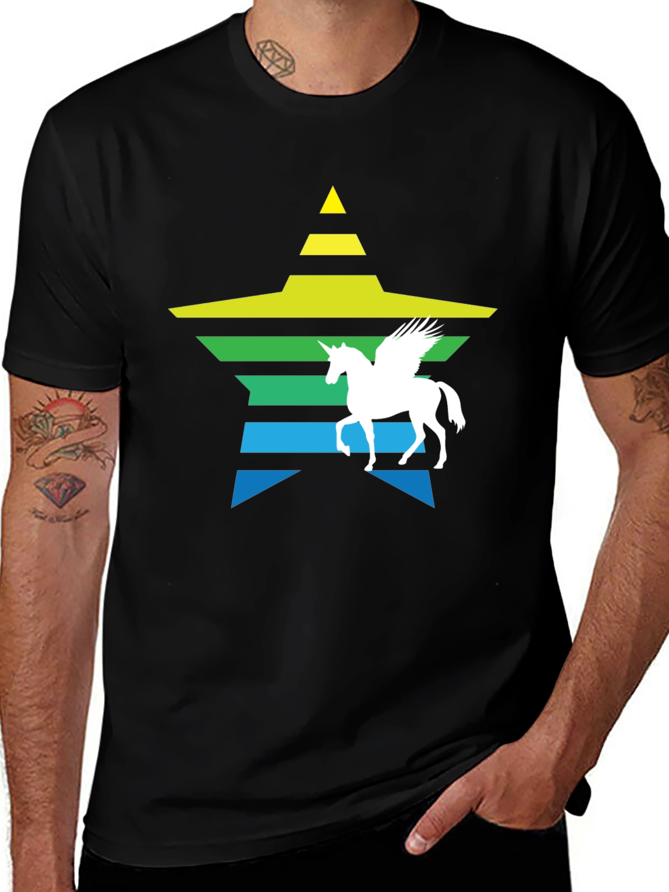 Variant 18 of Unicorn Star Graphic Tee