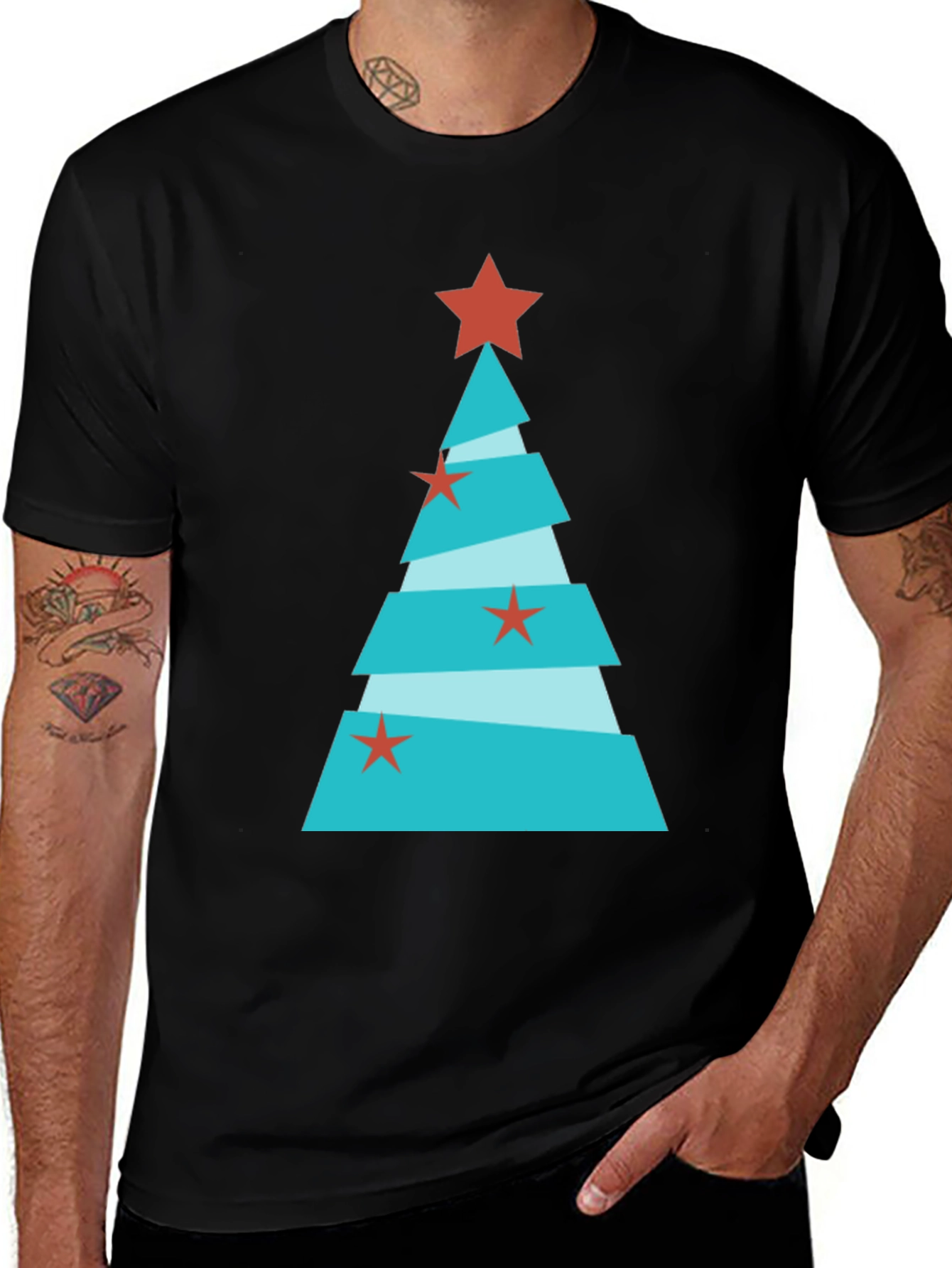 Festive Christmas Tree Graphic Tee