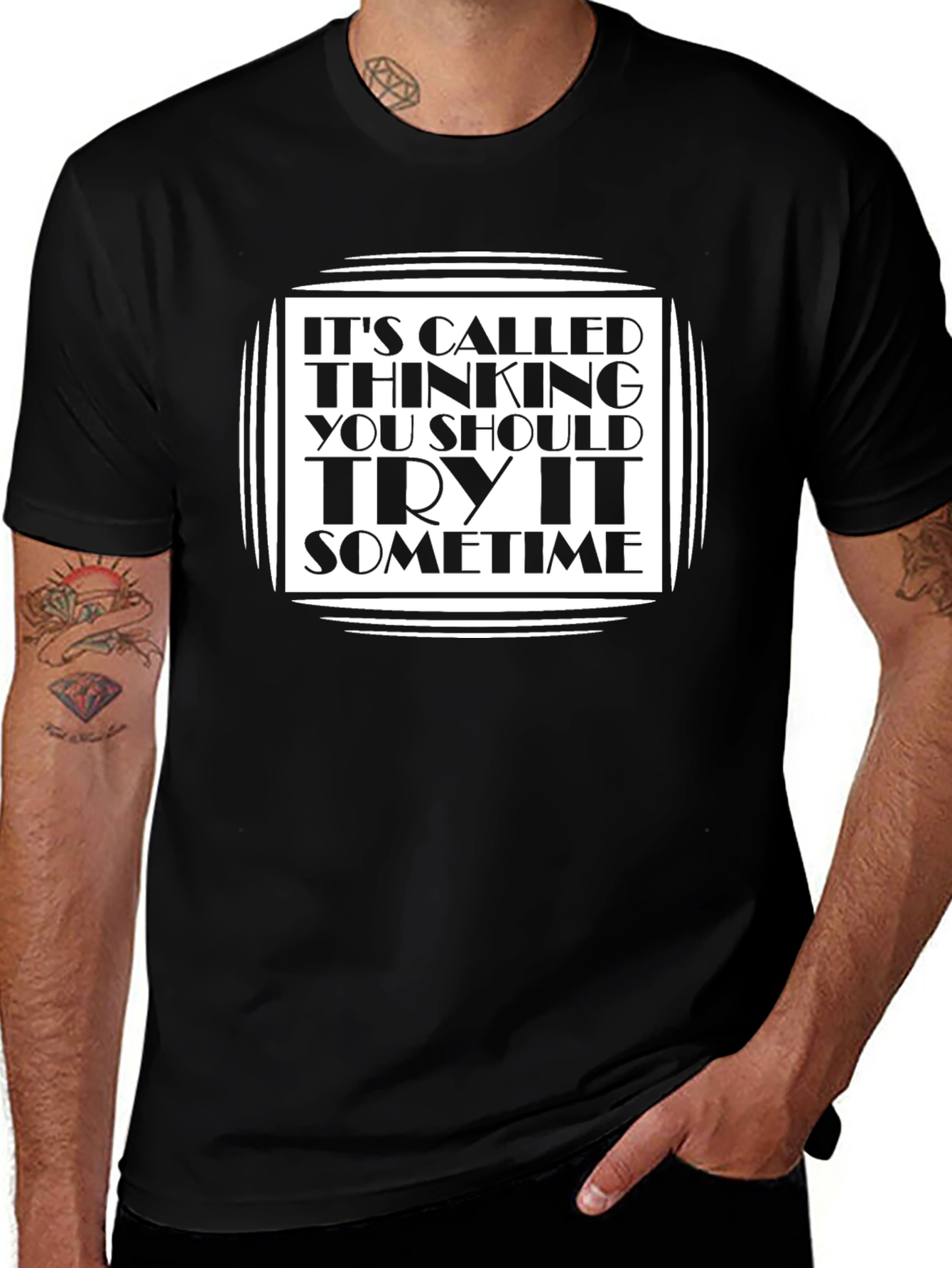 Variant 24 of It's Called Thinking T-Shirt - Try It Sometime!