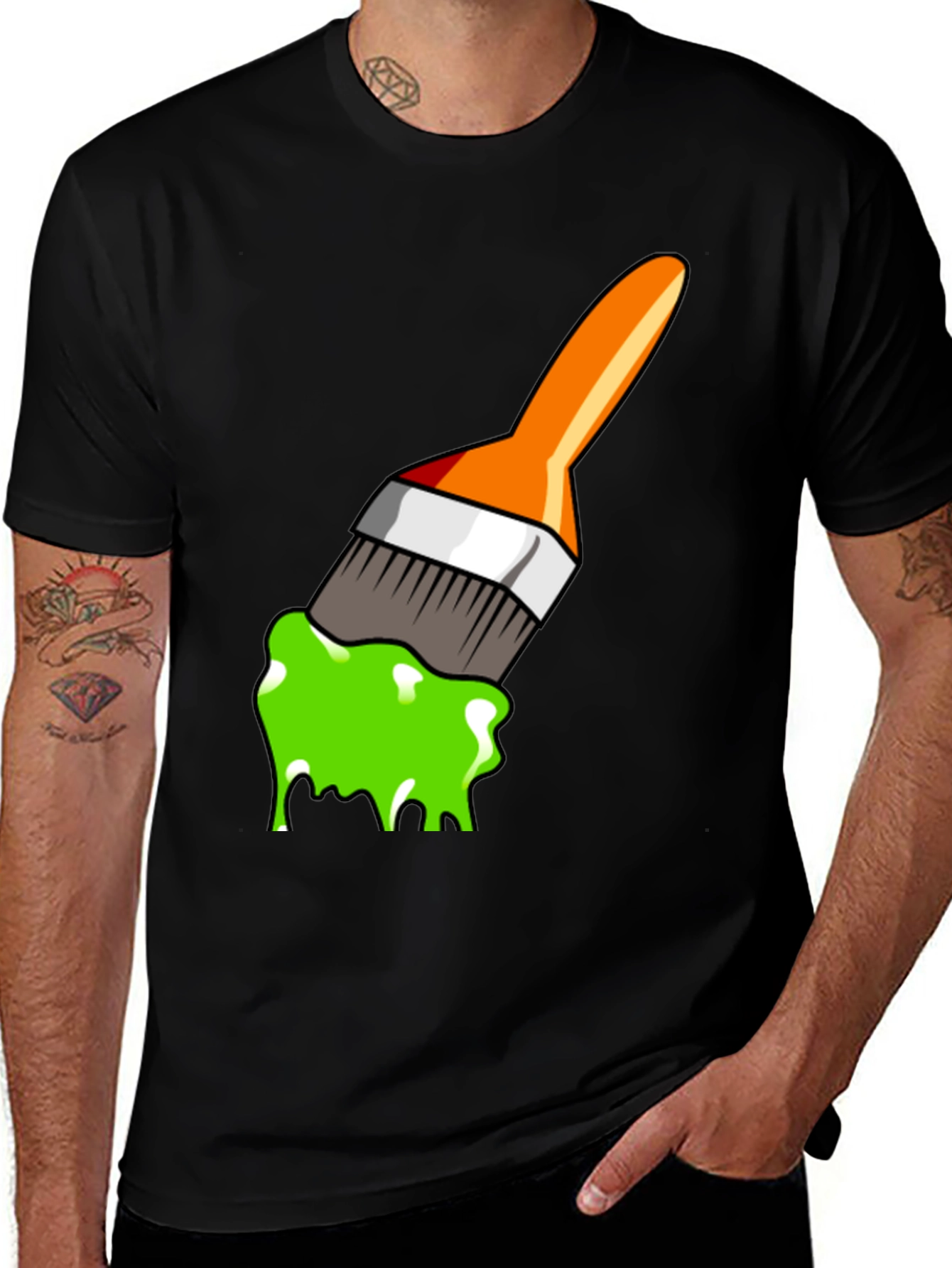 Variant 12 of Paint Brush Graphic Tee - Cool Artistic Design
