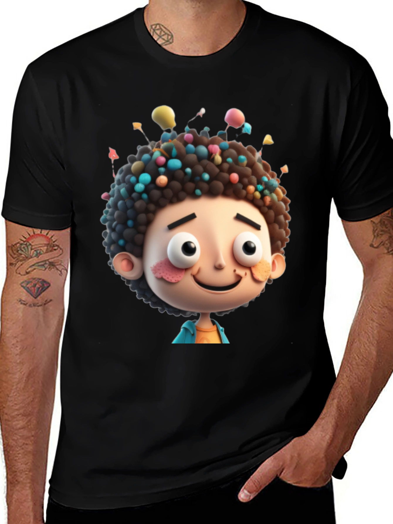 Variant 4 of Cartoon Boy T-Shirt - Unique Design
