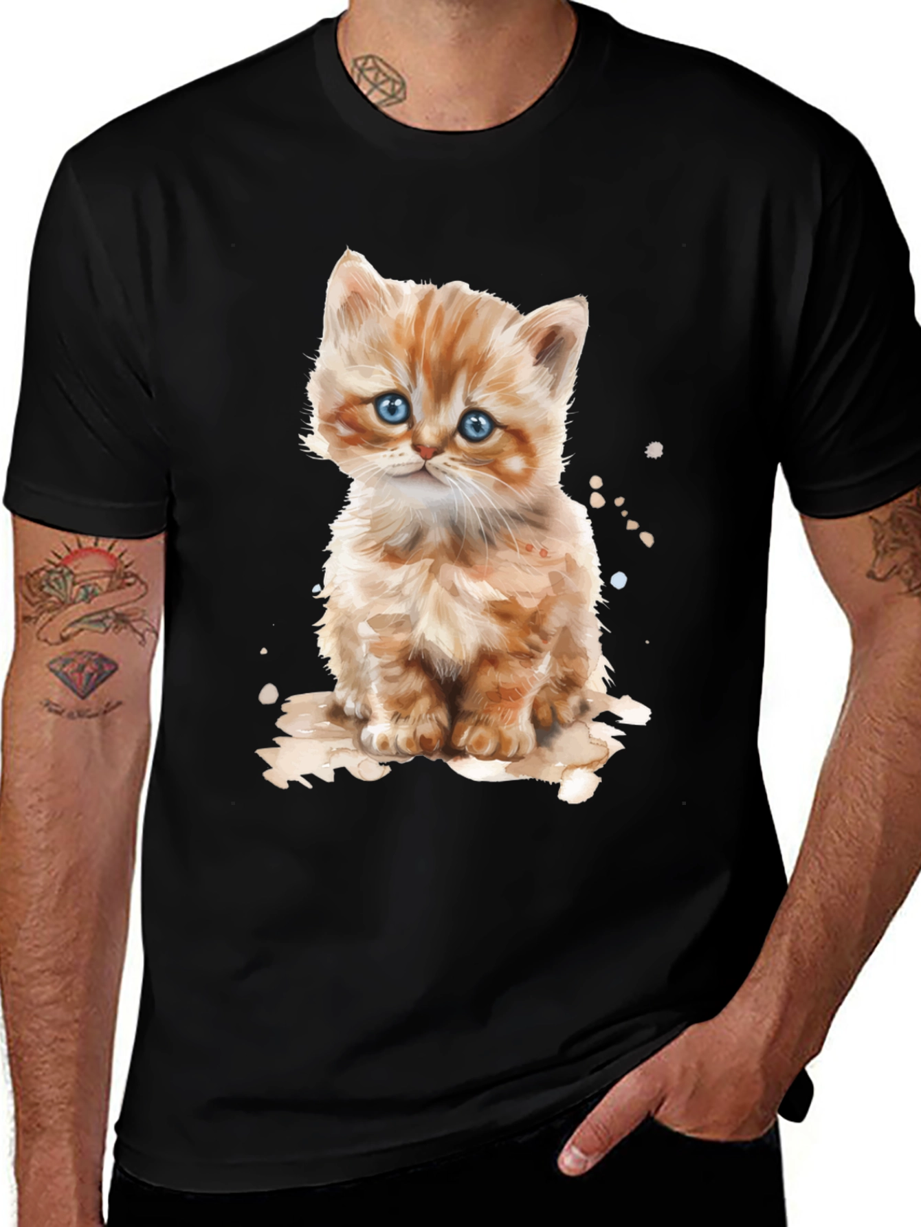 Variant 26 of Cute Kitten Graphic Tee - Soft Style