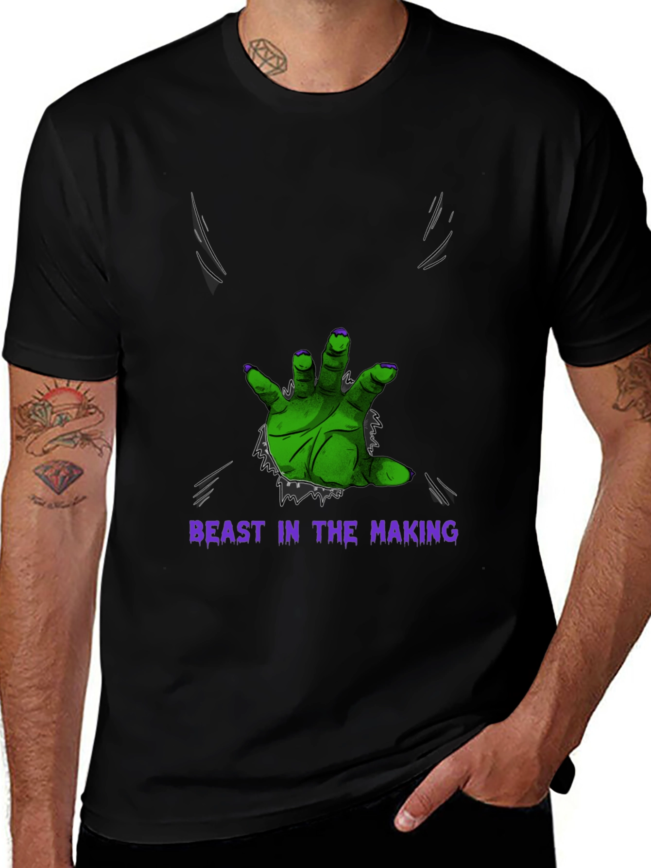 Variant 25 of Beast in the Making Graphic Tee - Black