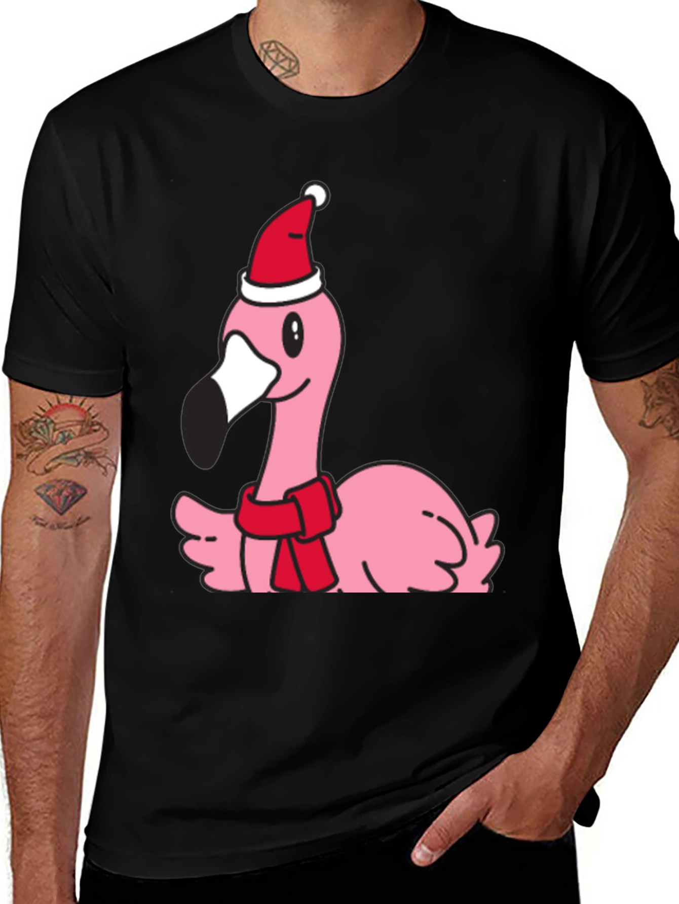 Variant 23 of Festive Flamingo Tee - Holiday Cheer
