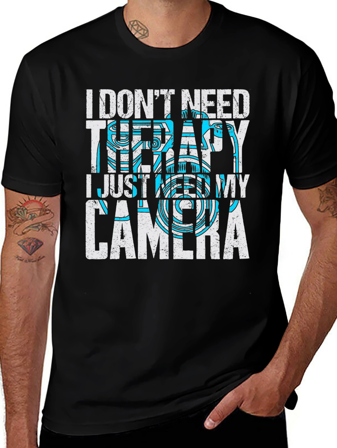 Variant 7 of I Don't Need Therapy Camera T-Shirt