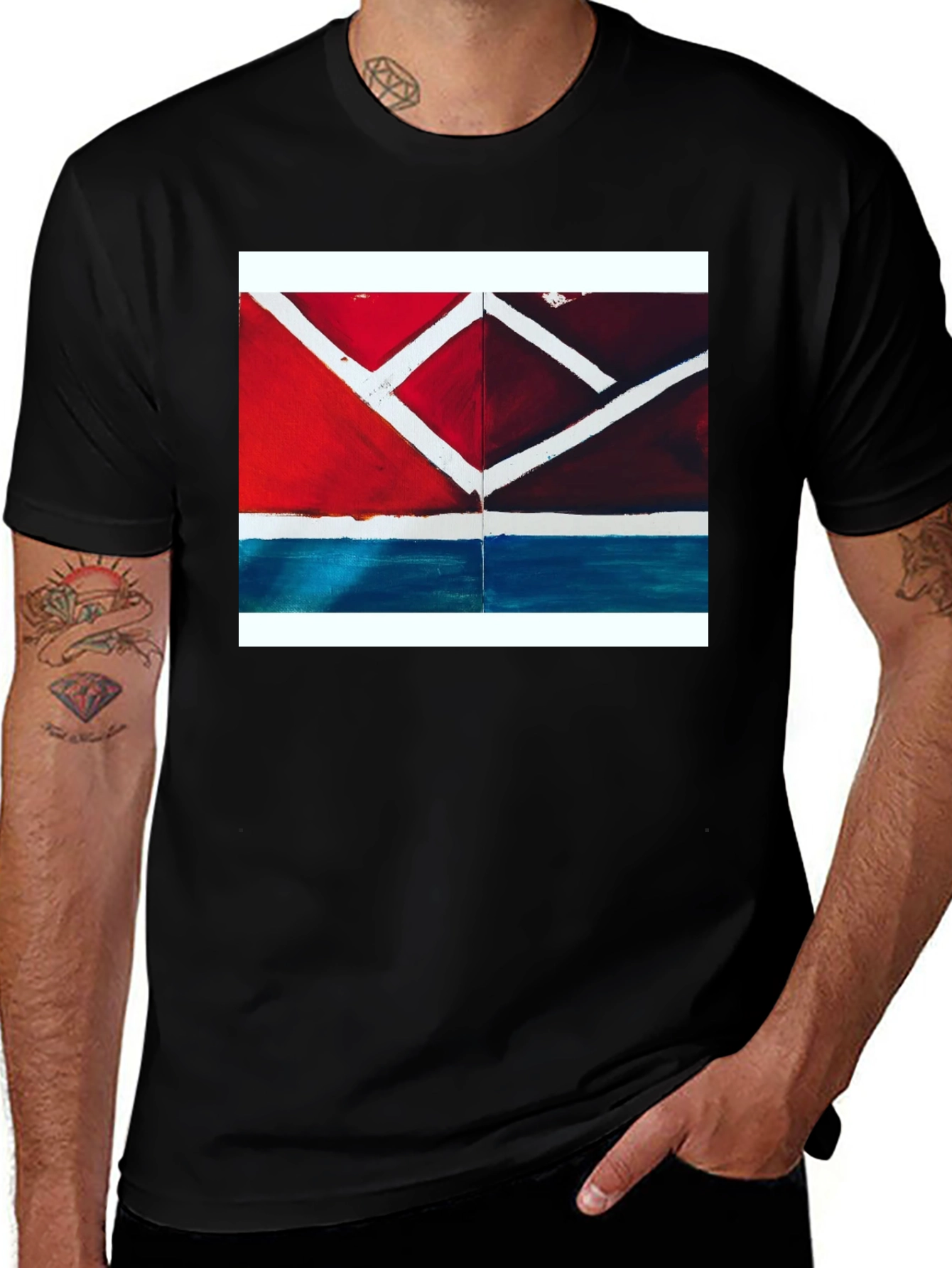 Variant 29 of Abstract Geometric T-Shirt - Modern Art Tee