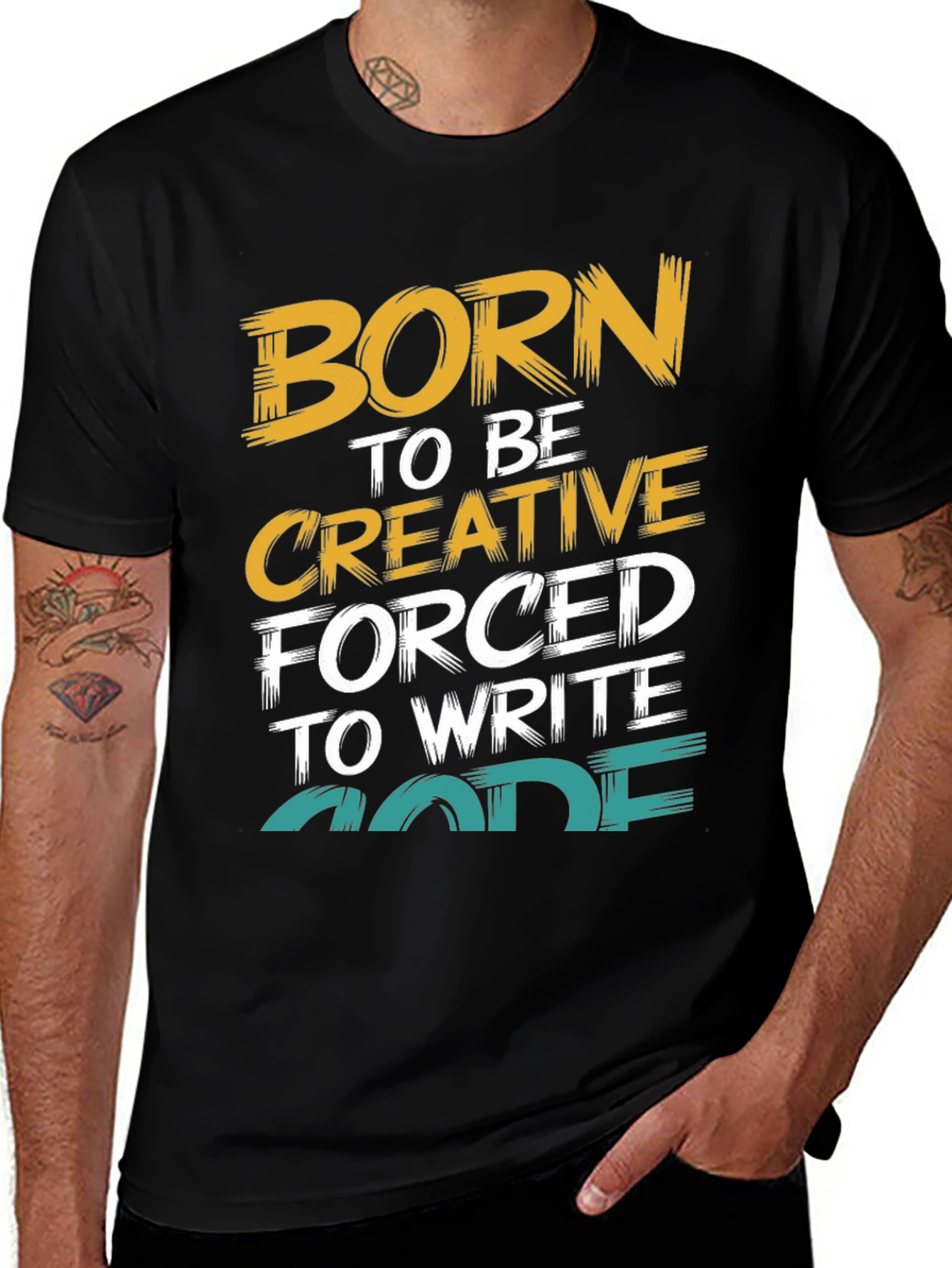 Variant 28 of Born to Be Creative Code T-Shirt