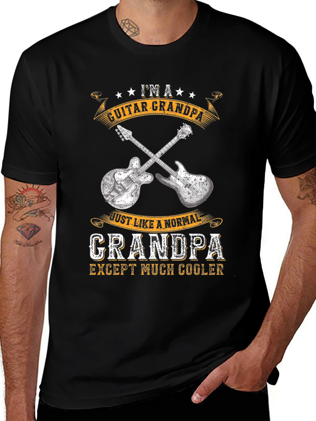 Variant 16 of Guitar Grandpa Graphic Tee